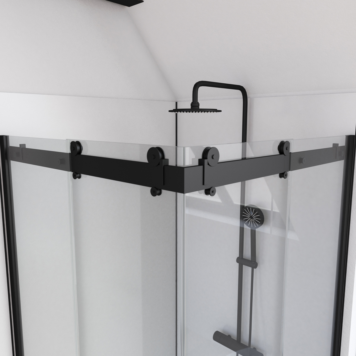 Paroi de douche carrée NEW ROLLING — vue 3