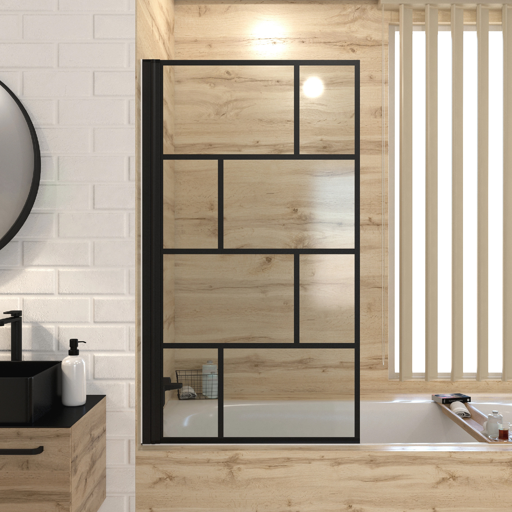 Pare baignoire au style industriel