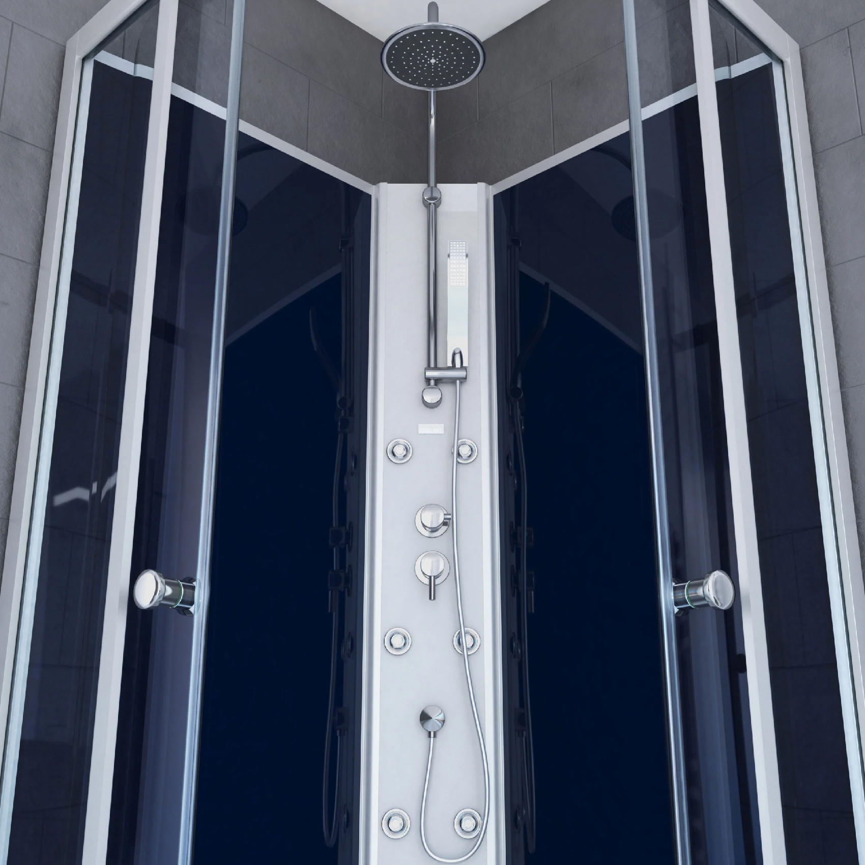 Cabine de douche avec système d'hydromassage — vue 3