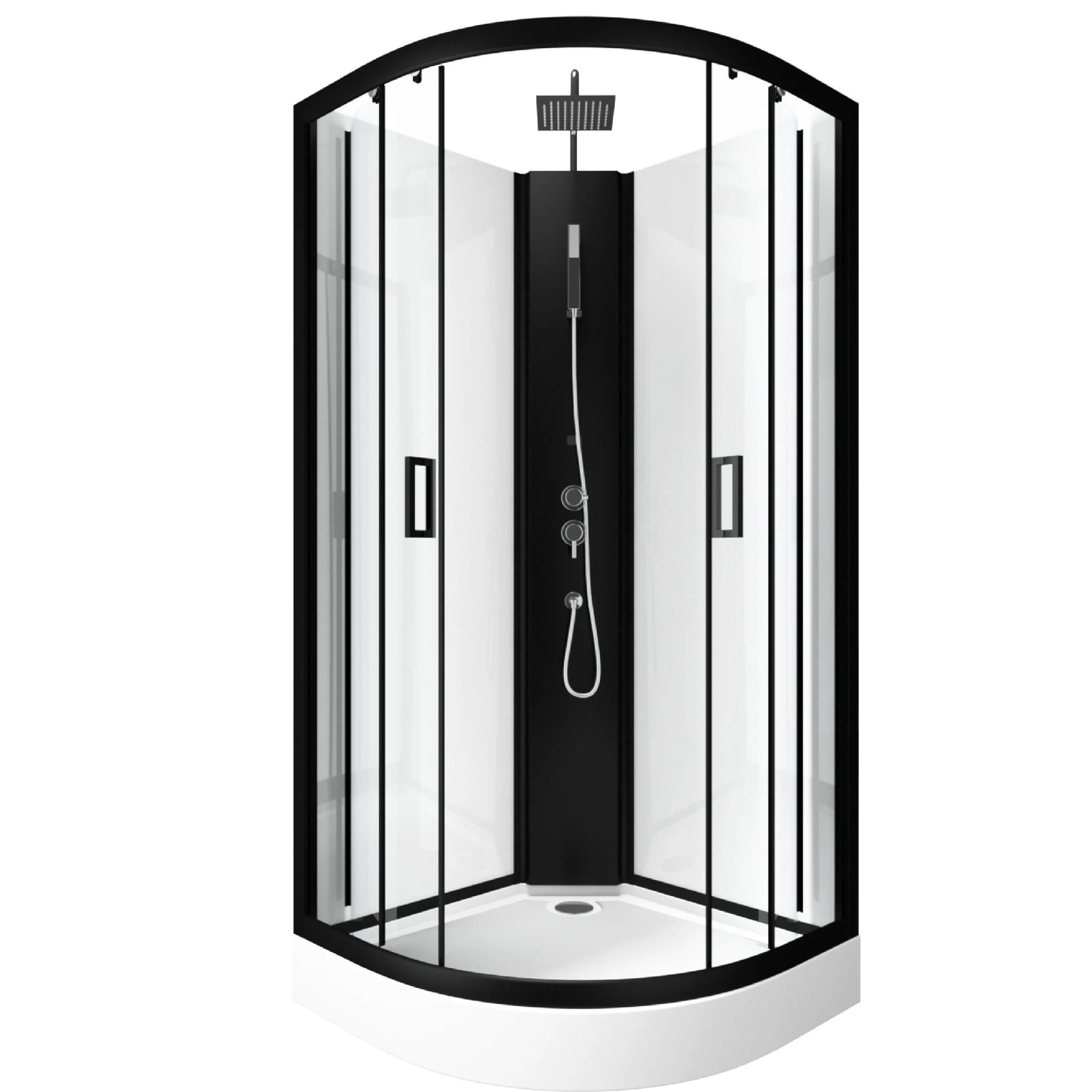 Cabine de douche en 1/4 de cercle — vue 3