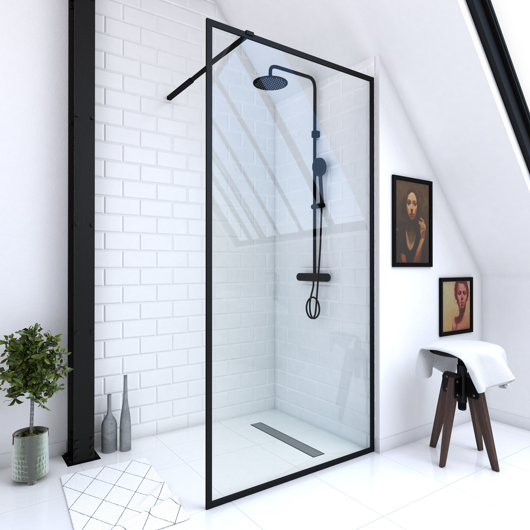 Paroi de douche en verre DARK EDGE — vue 4