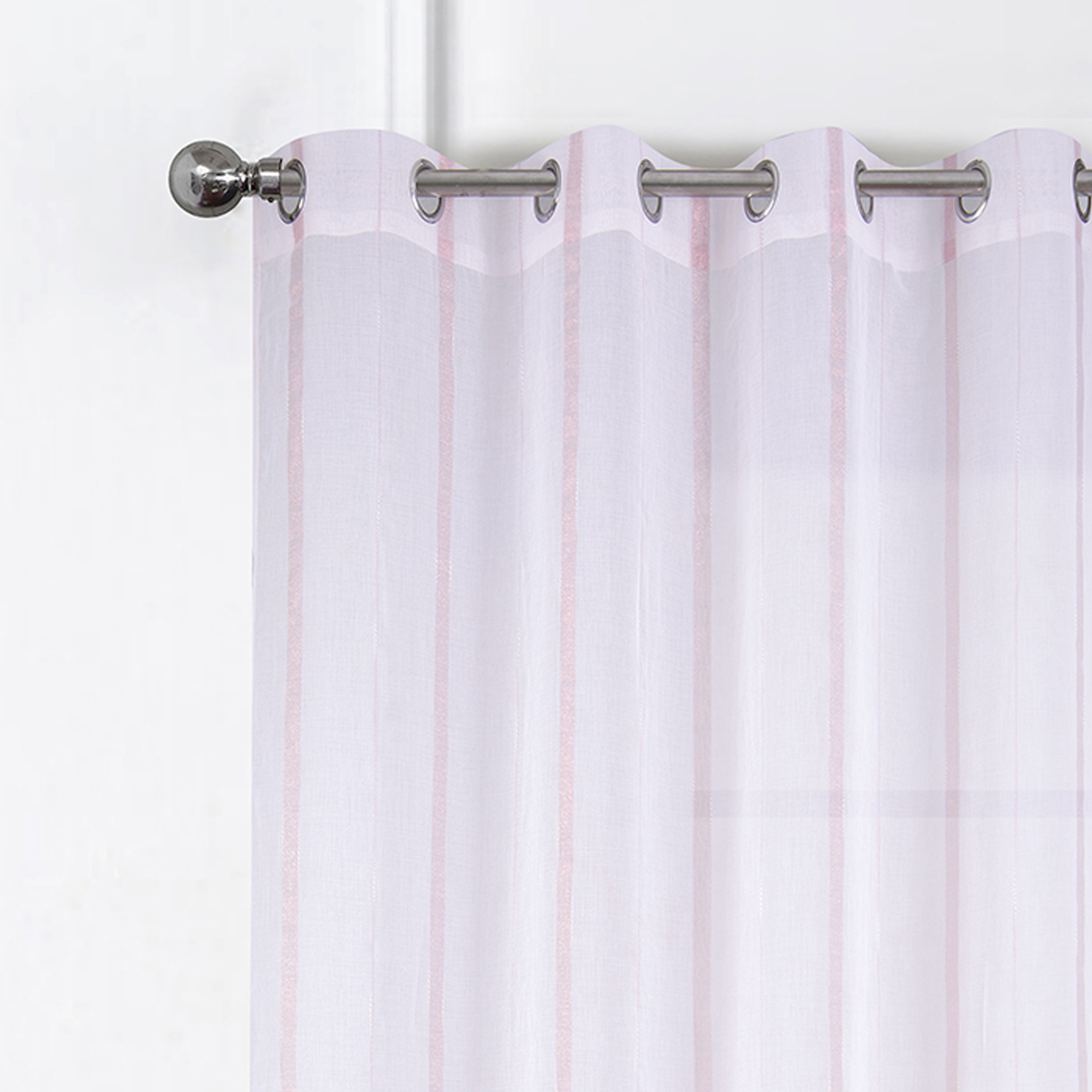 Paire de voilages à bandes verticales brillantes — vue 3