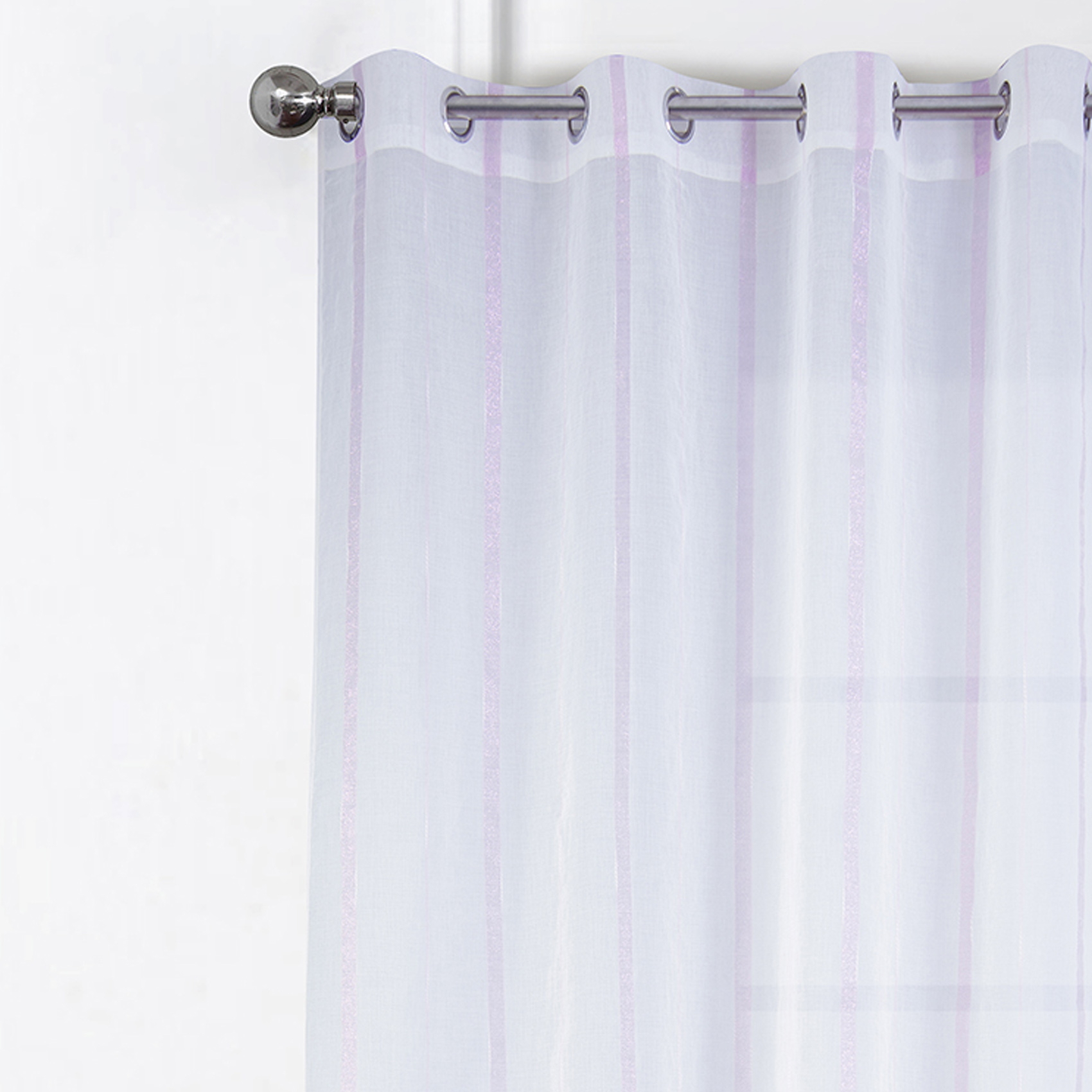 Paire de voilages à bandes verticales brillantes — vue 5