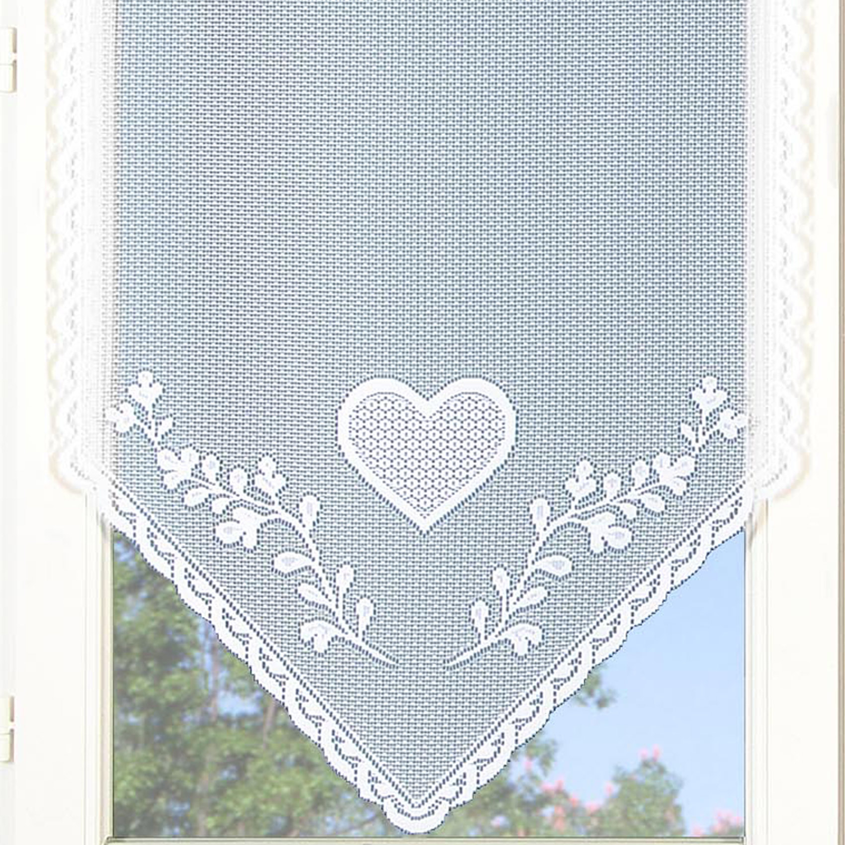 Paire de petits voilages cœur en pointe — vue 3