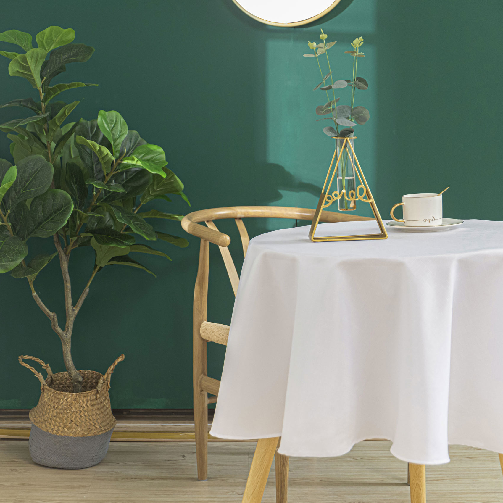 Nappe ronde infroissable et anti-tâches — vue 5