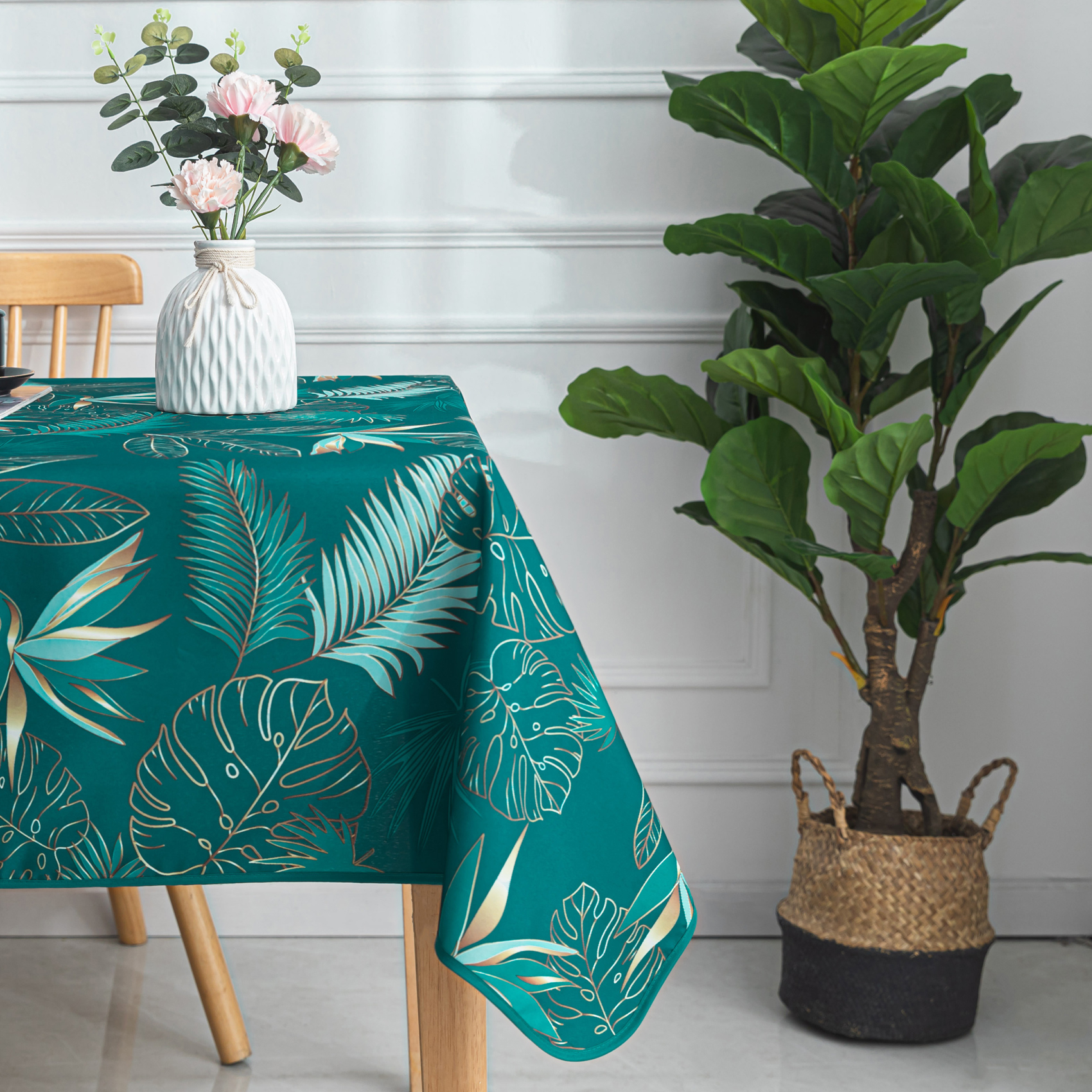 Nappe exotique rectangulaire et anti-taches