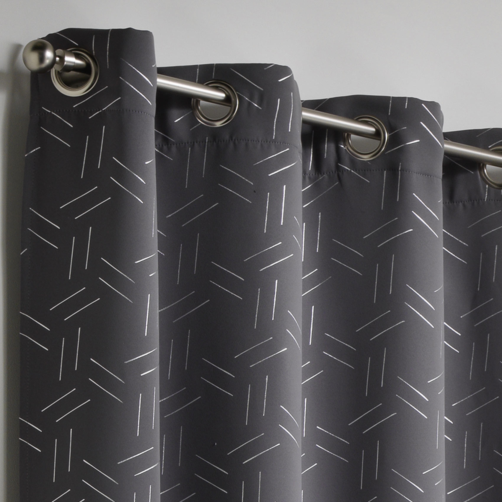 Rideau obscurcissant à motifs argentés — vue 3