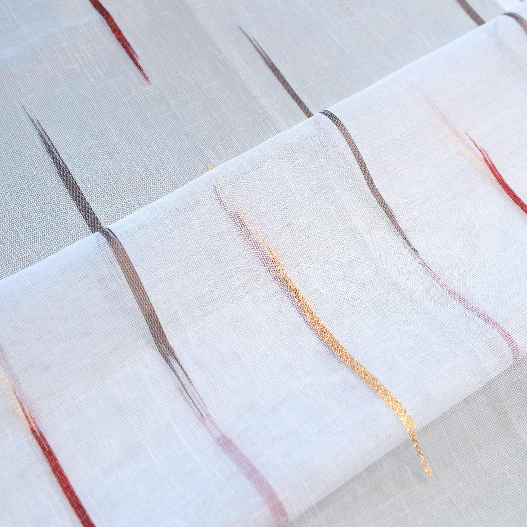 Voilage en étamine à jacquard rayé — vue 4