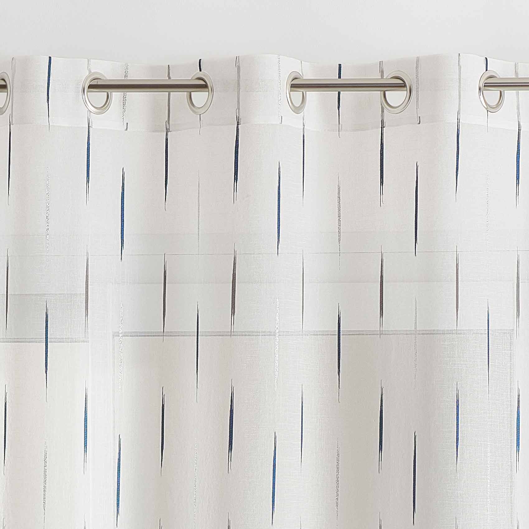 Voilage en étamine à jacquard rayé — vue 4