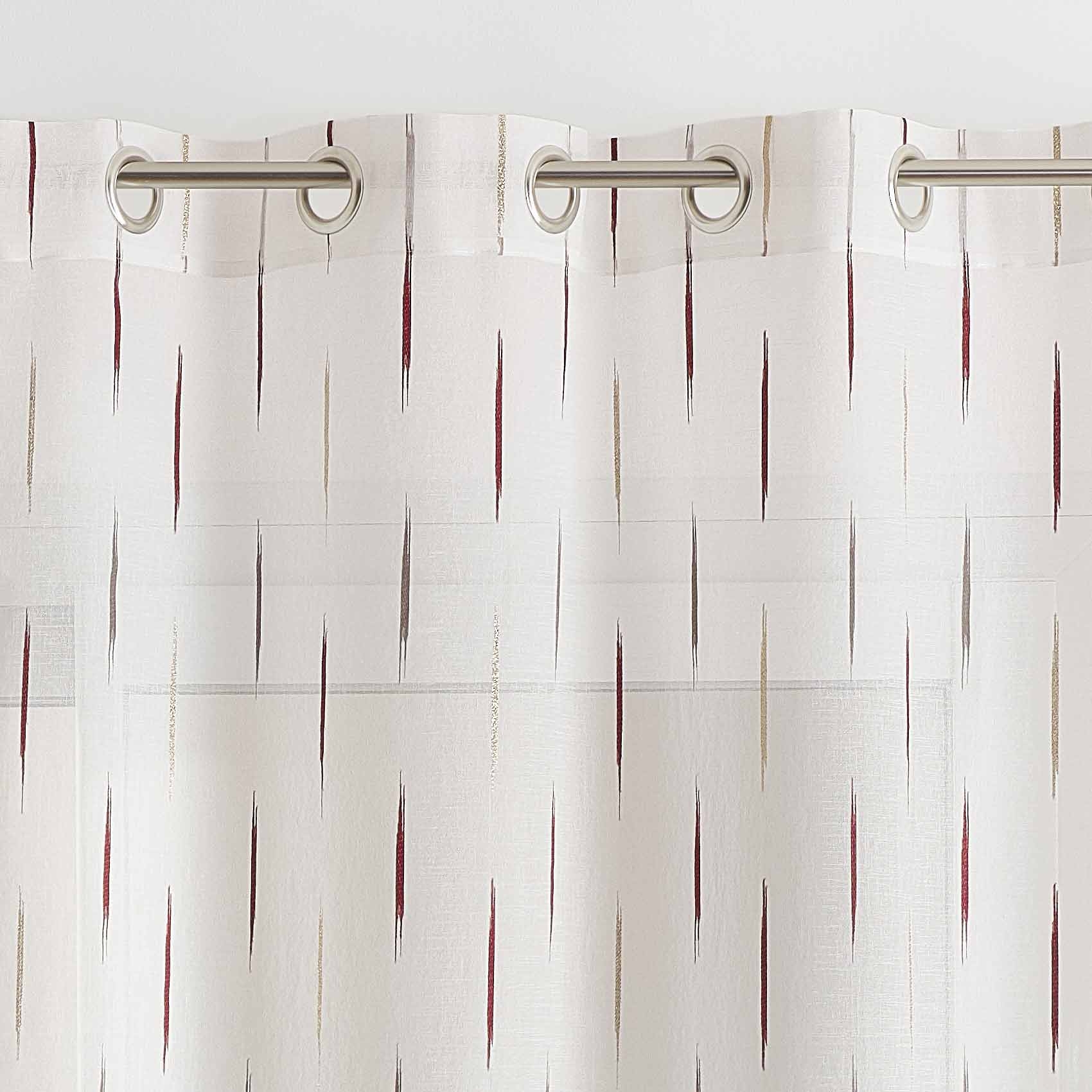 Voilage en étamine à jacquard rayé — vue 3