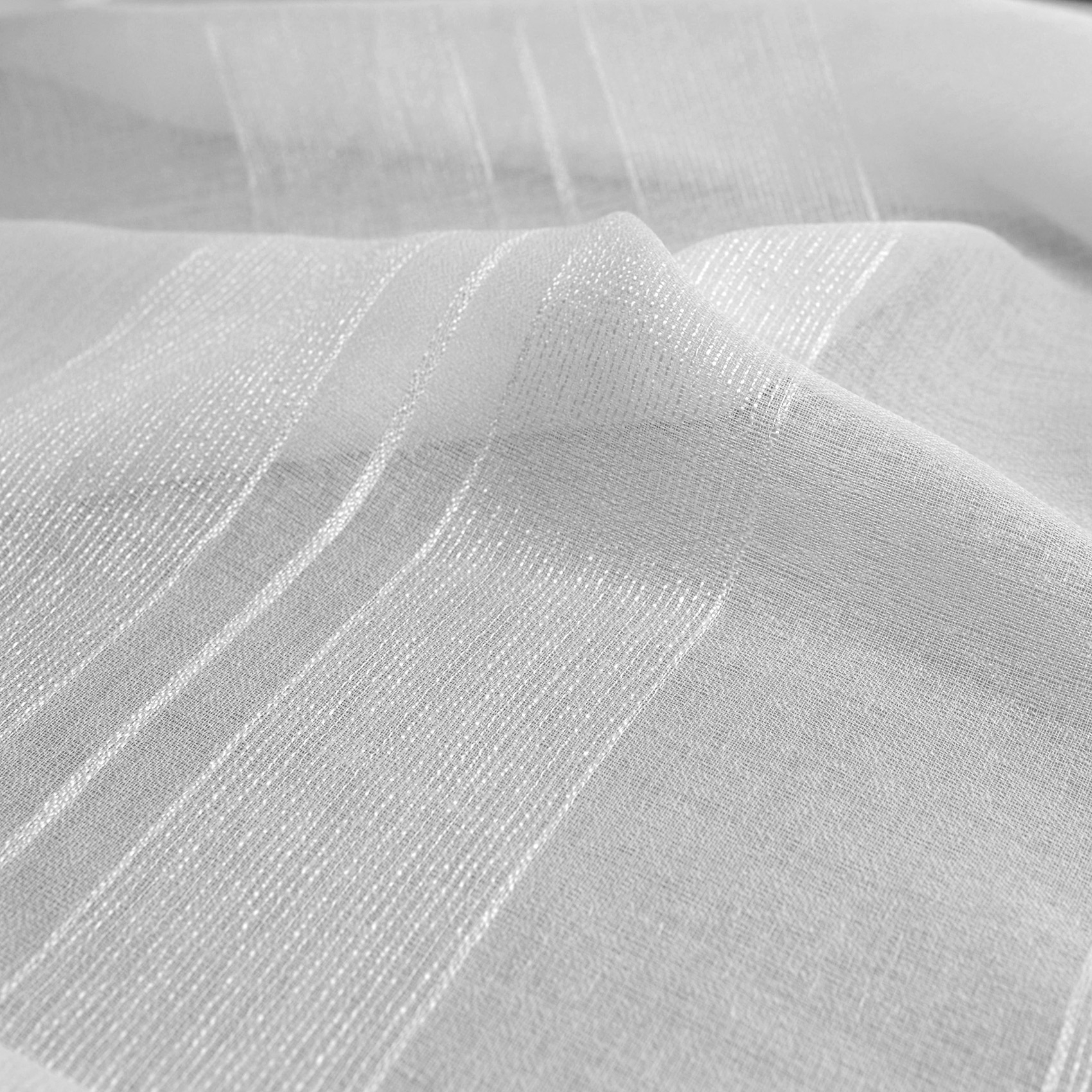 Petit voilage droit uni à rayures fantaisie — vue 5