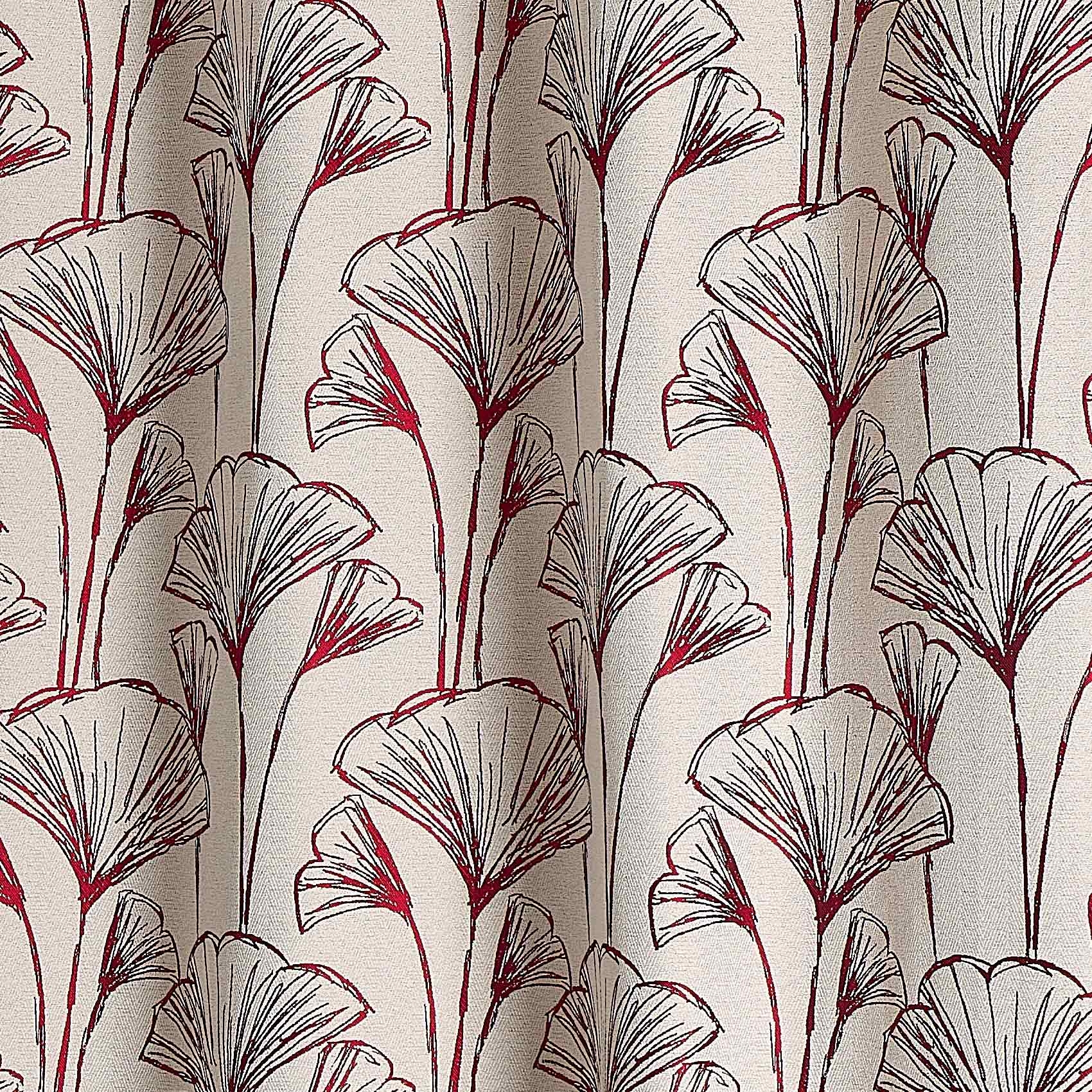 Rideau jacquard fleurs de gingko — vue 4