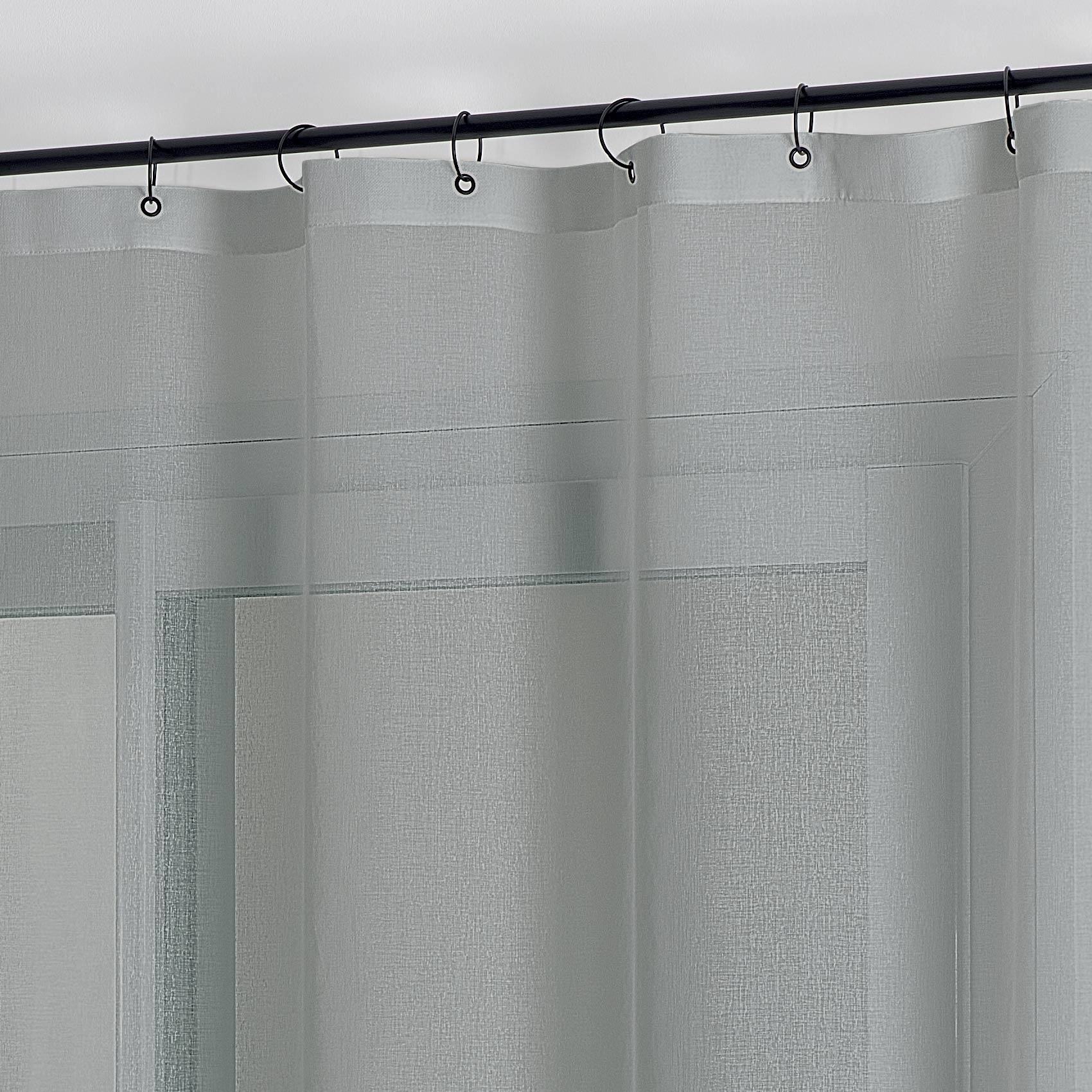 Voilage à anneaux noirs amovibles — vue 3