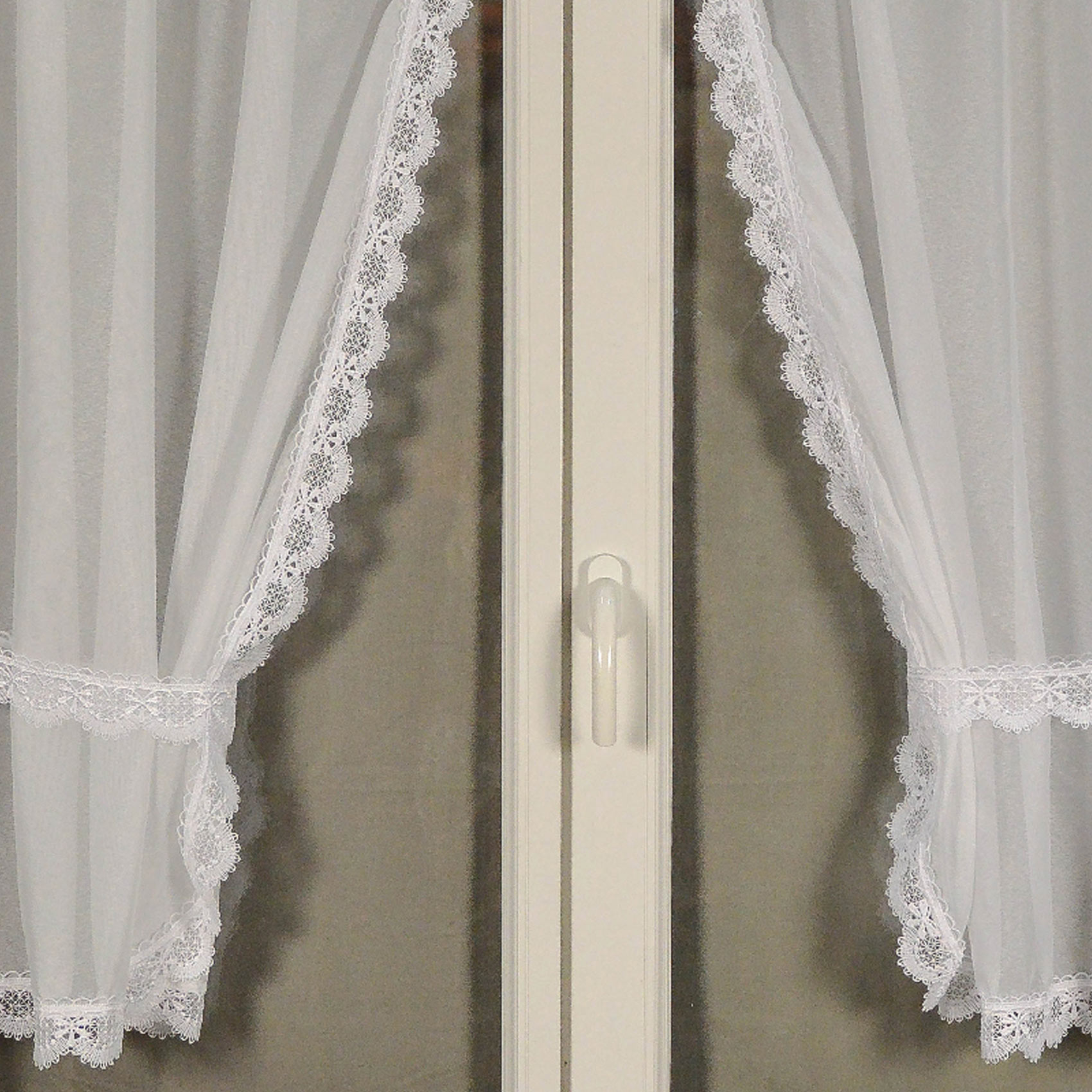 Paire de rideaux bonne femme à bord macramé — vue 4