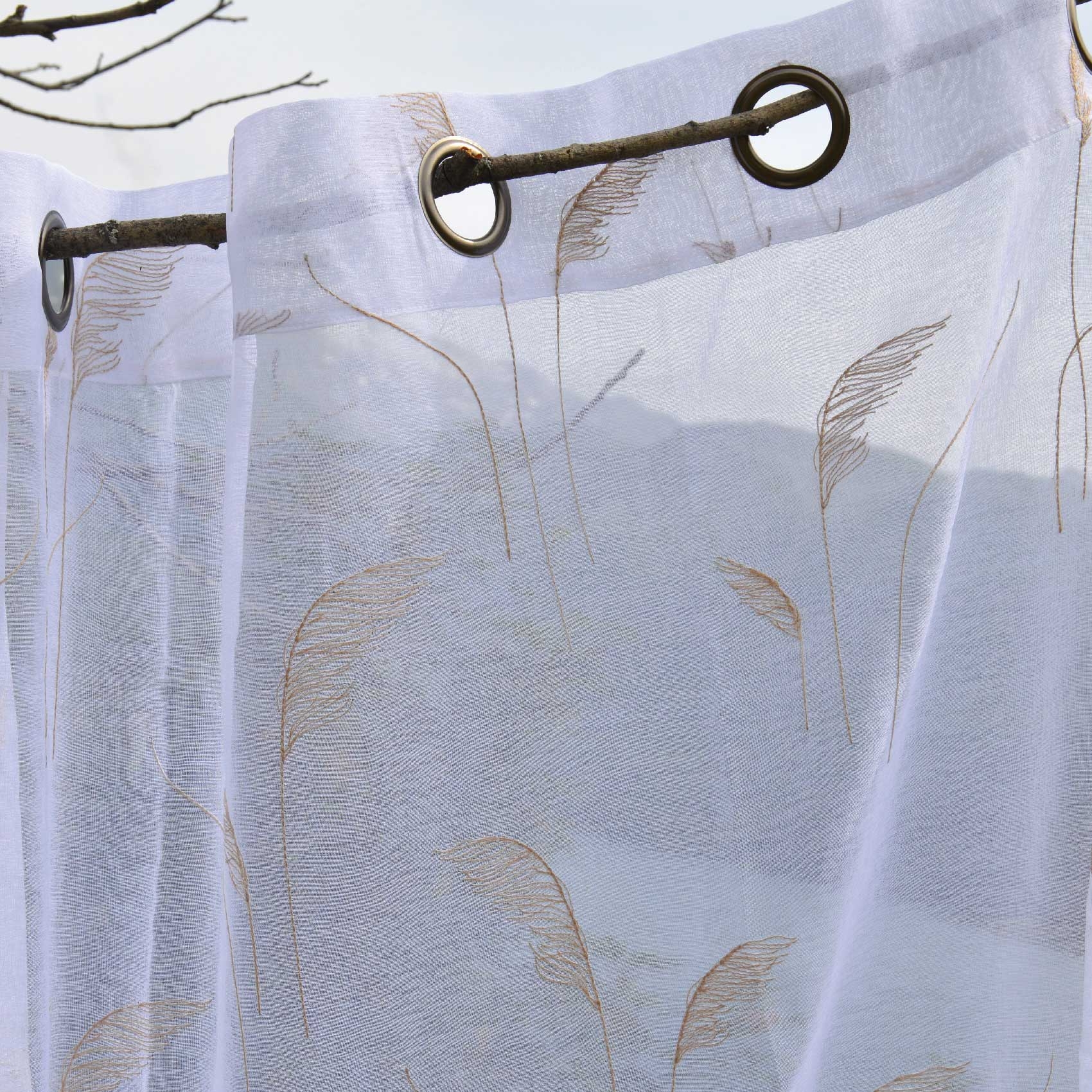 Voilage brodé de pampas — vue 6