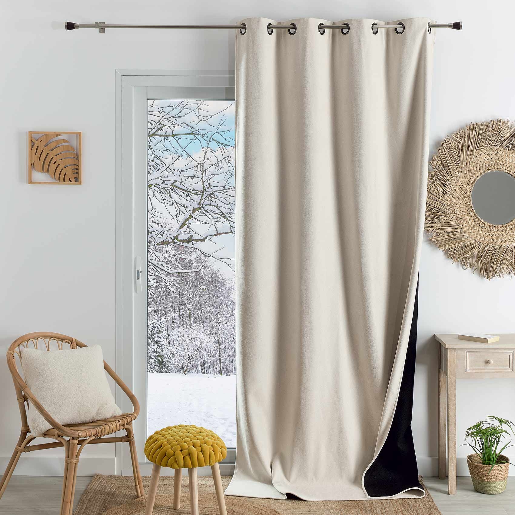 Rideau thermique phonique et semi occultant KONFOR