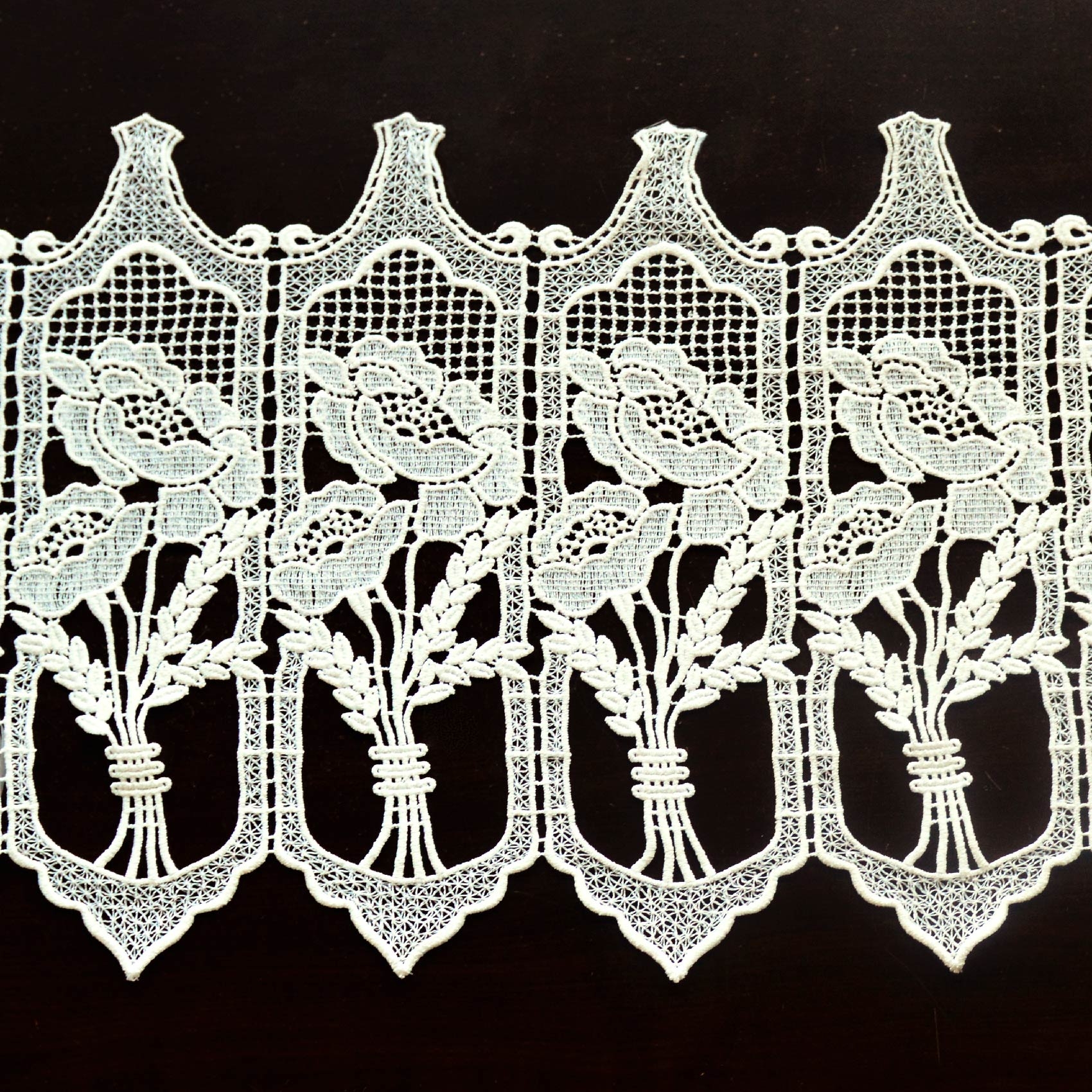 Brise bise macramé au bouquet fleuri — vue 3