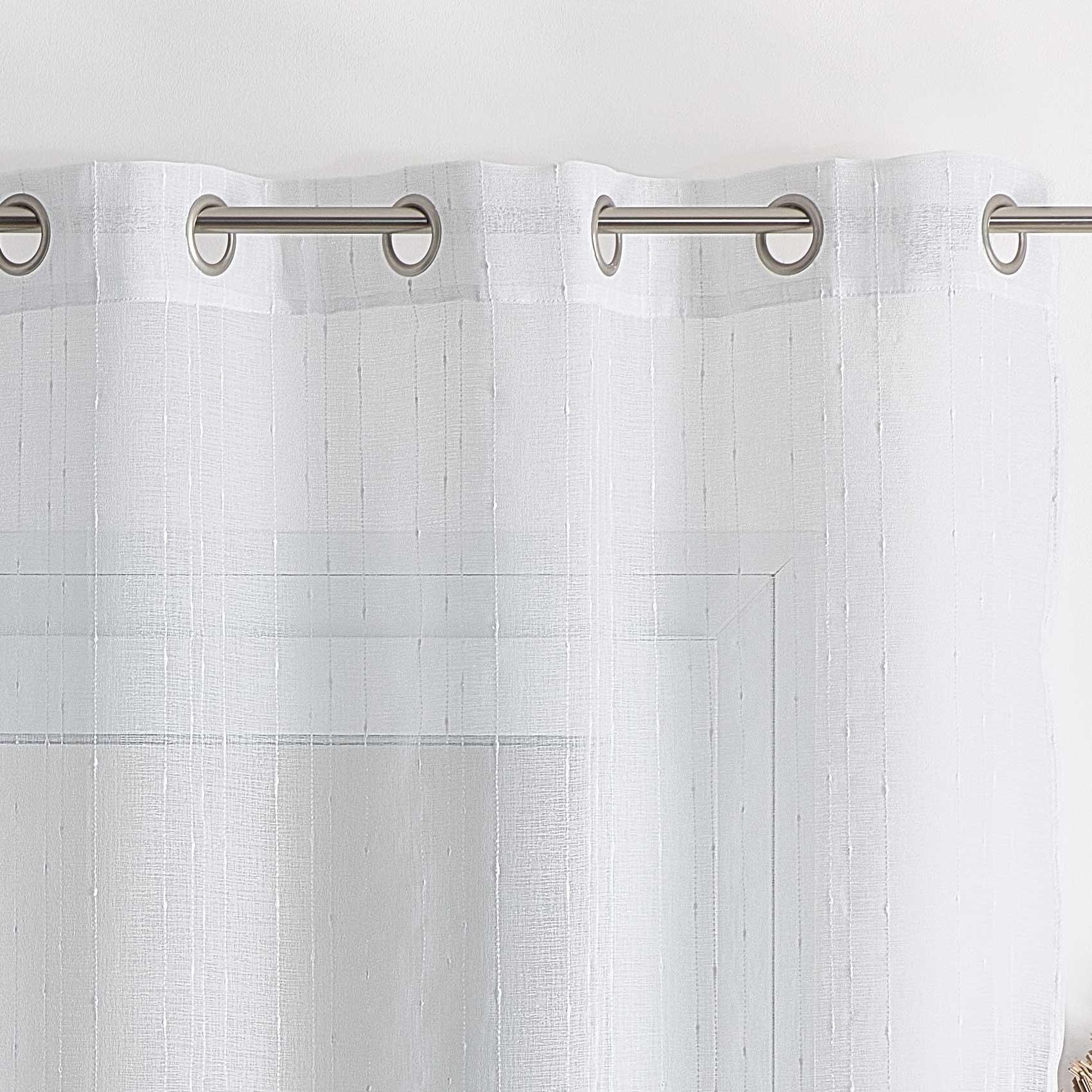 Voilage tamisant à rayures fantaisies — vue 3