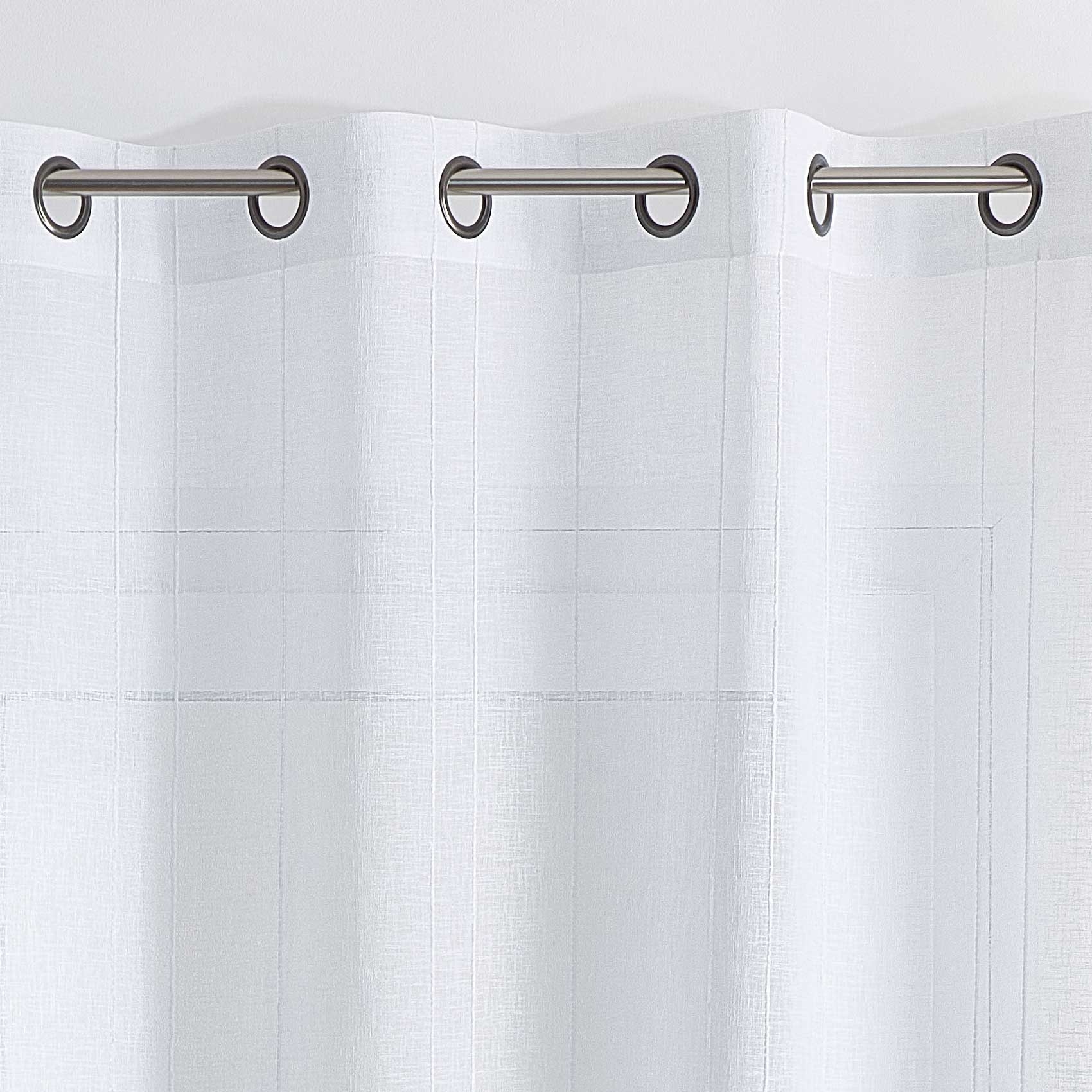 Voilage tamisant uni à fines rayures — vue 3