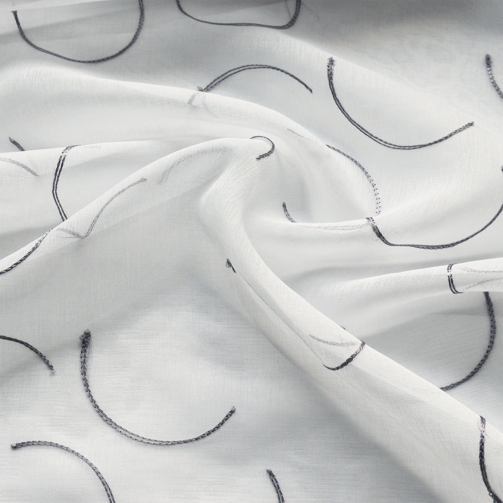 Voilage tamisant en étamine brodée — vue 5