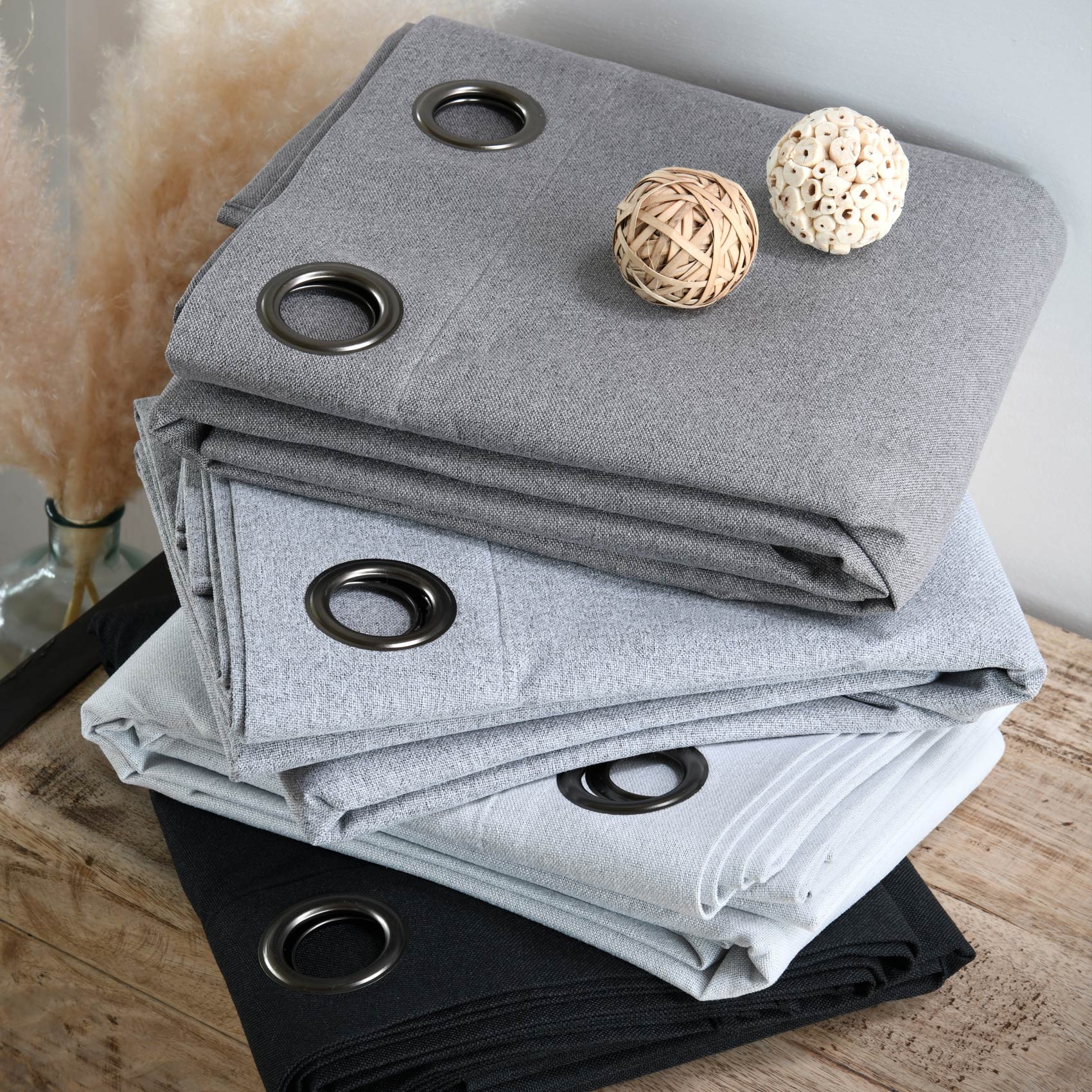 Rideau occultant à effet tweed — vue 4