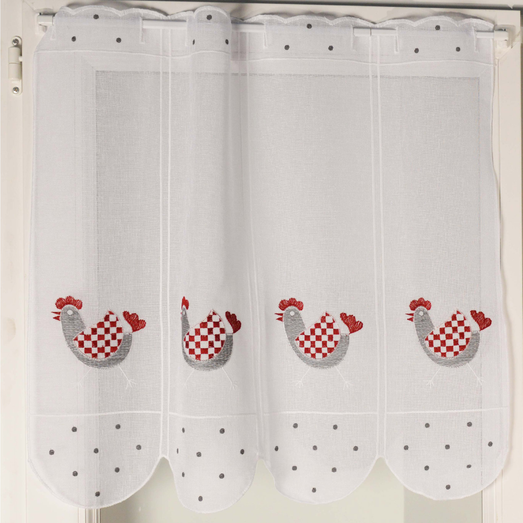 Brise bise aux broderies de poules — vue 4