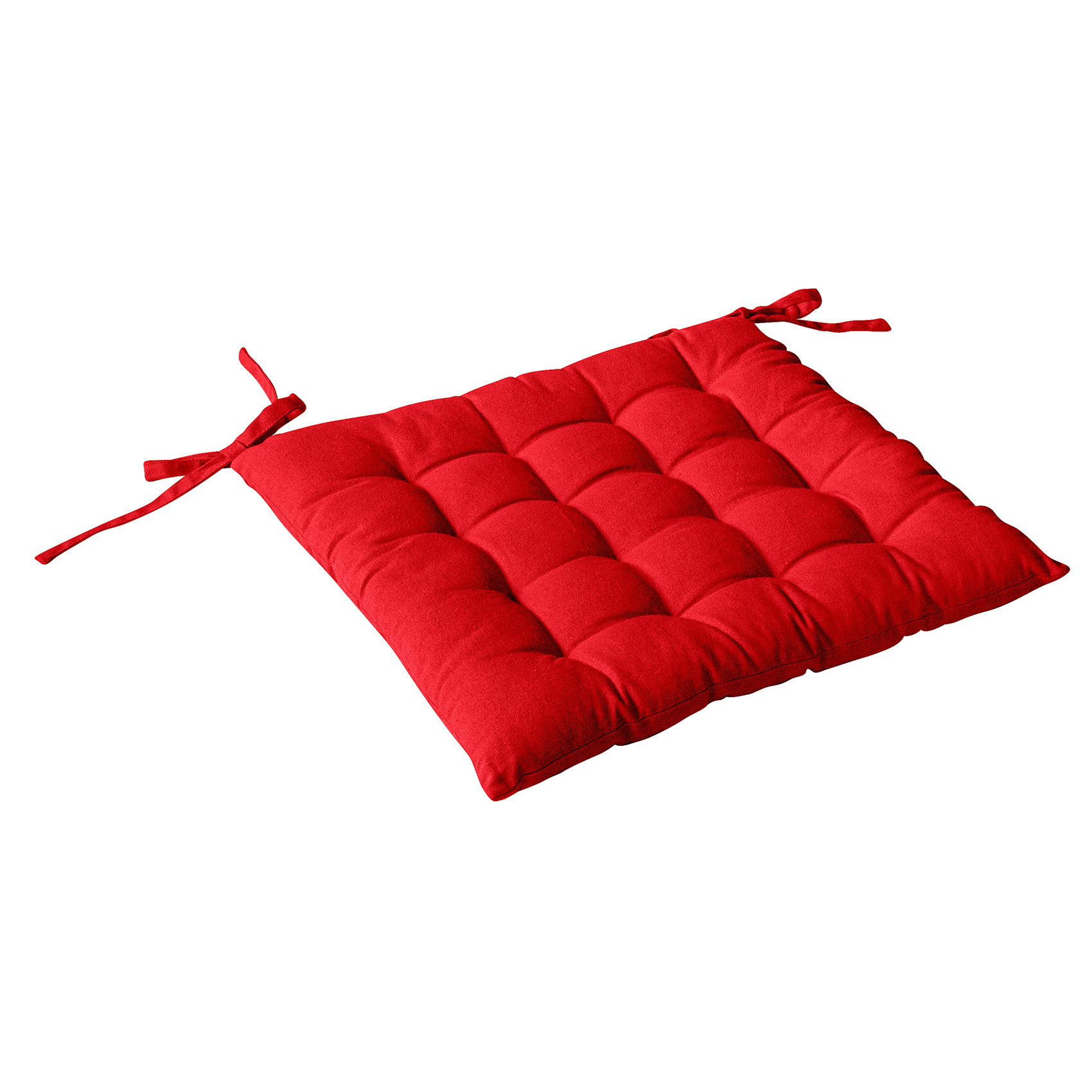 Galette de chaise piquée 16 points en coton et nouettes — vue 4