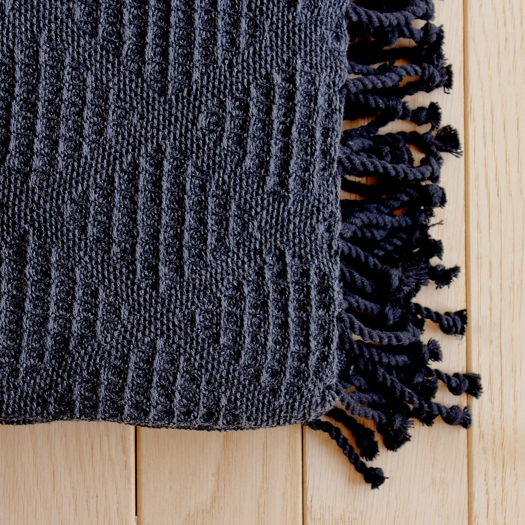 Plaid jacquard à franges — vue 6