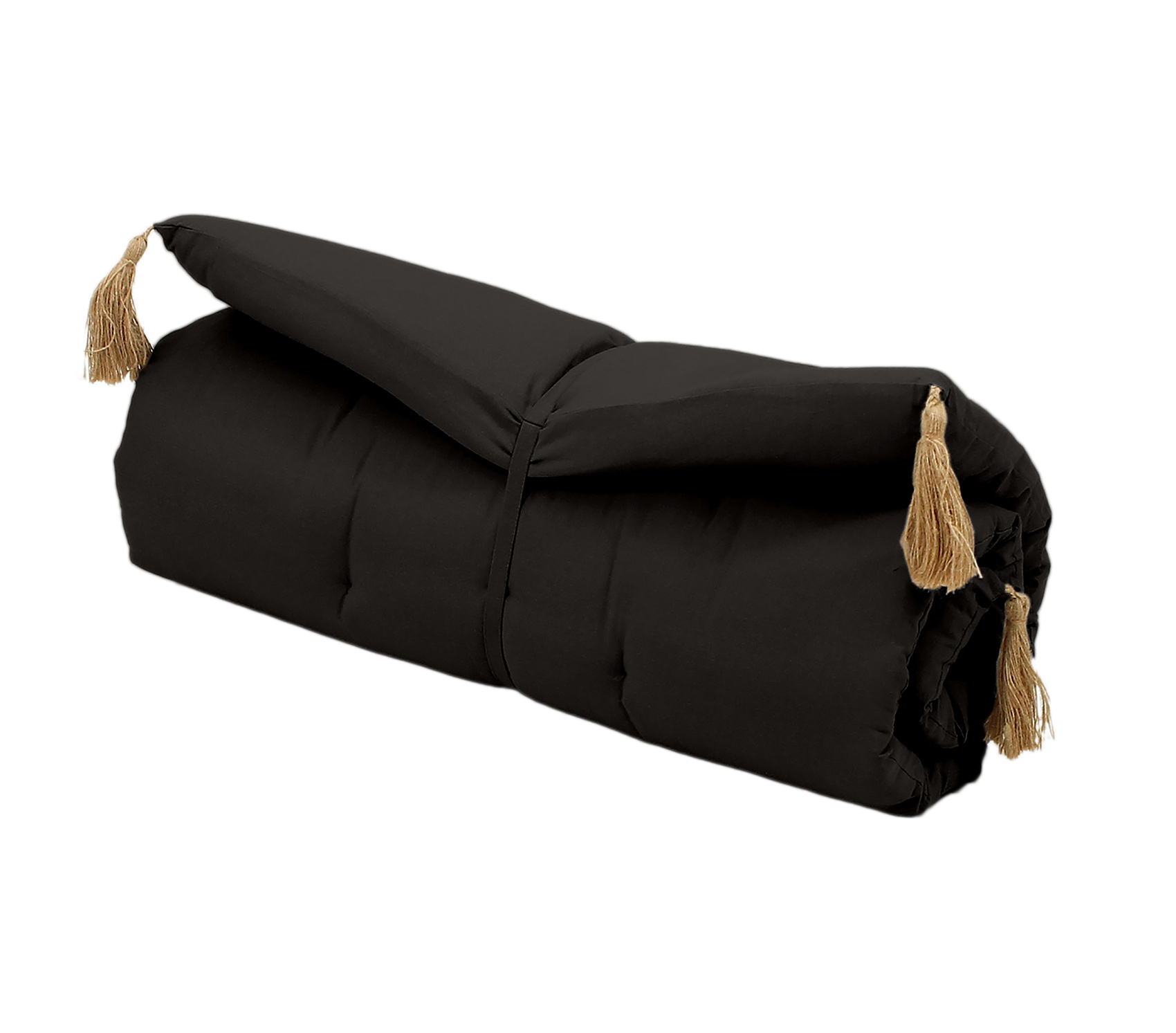 Futon coloré avec 4 pompons en jute — vue 3