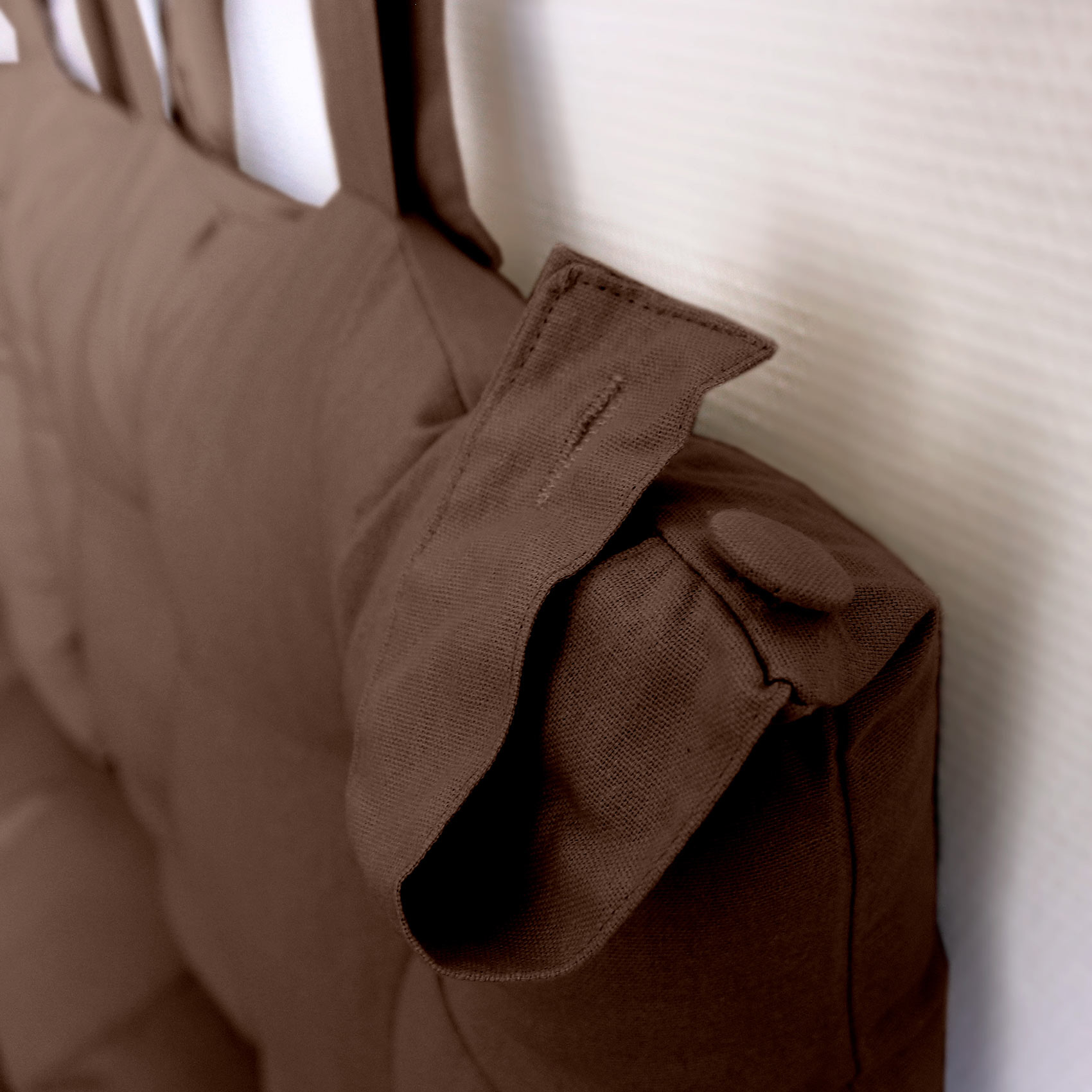 Coussin tête de lit en coton et pattes boutonnées — vue 4