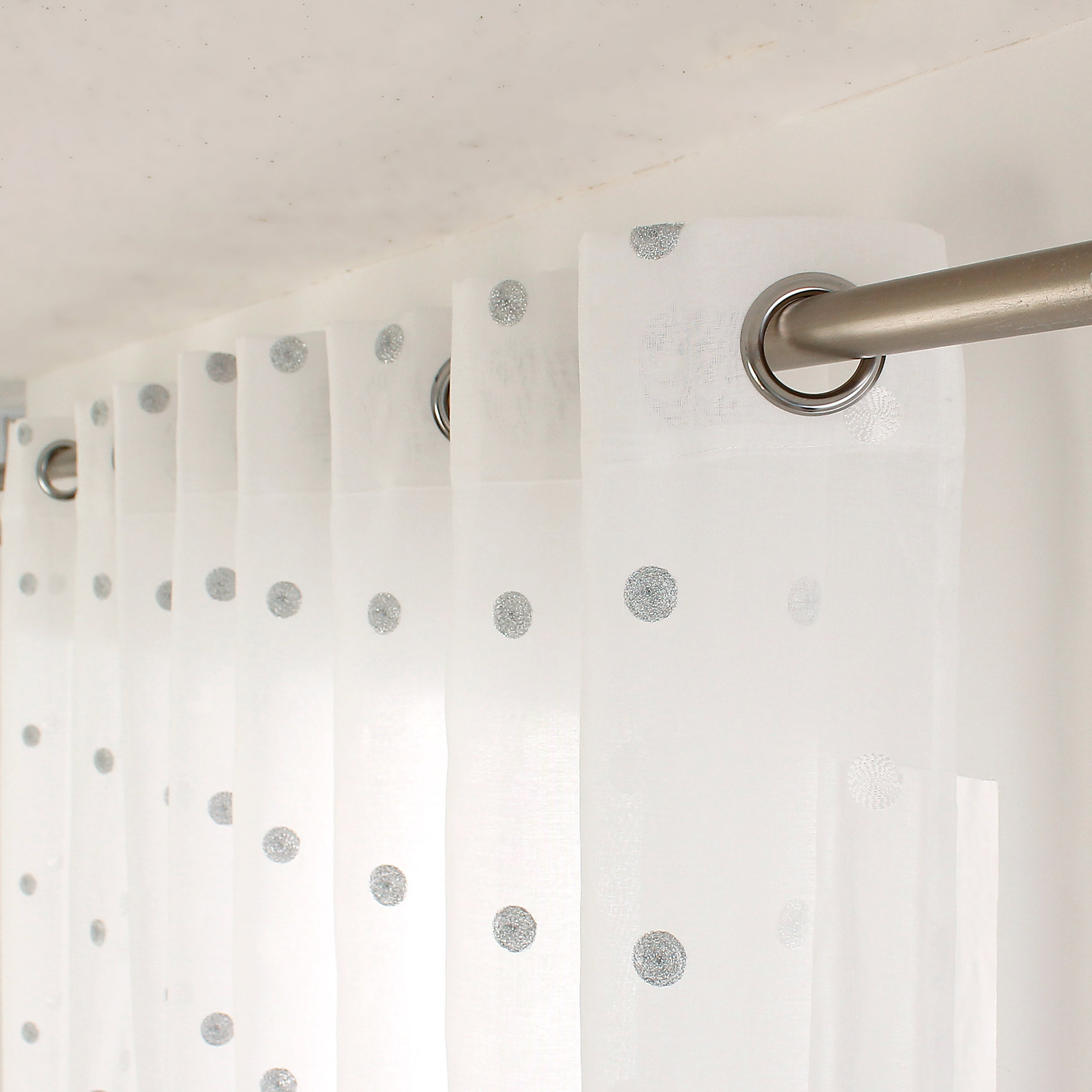 Voilage sablé brodé Pois colorés — vue 4