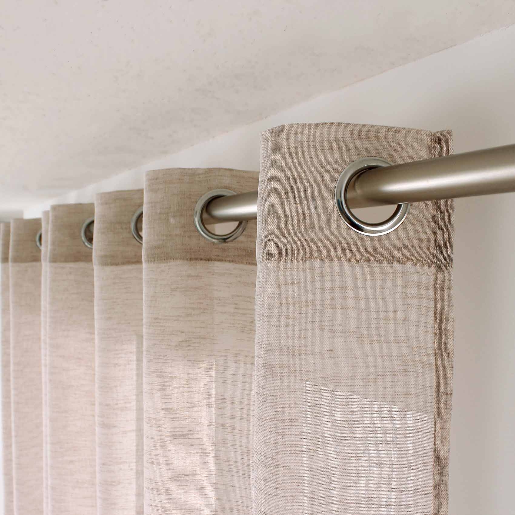 Voilage aspect lin grande largeur Oeko-tex. — vue 6