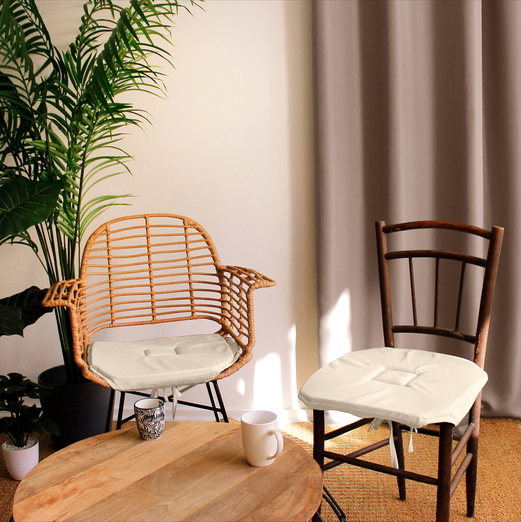 Galette de chaise à rabats et nouettes — vue 3