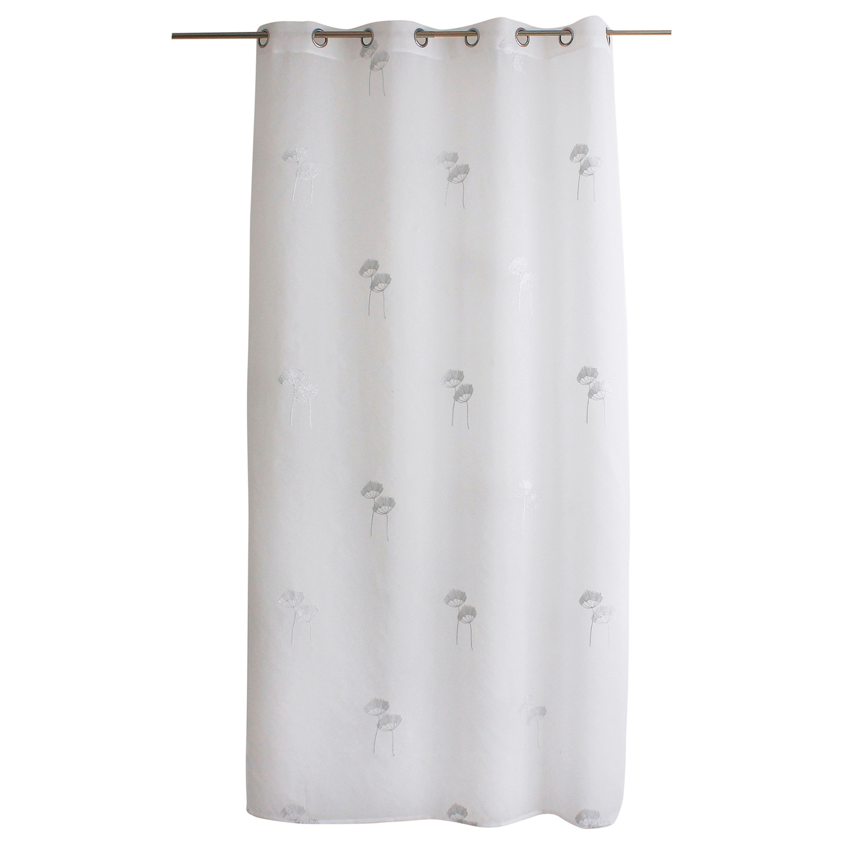 Voilage tamisant aux broderies florales — vue 3