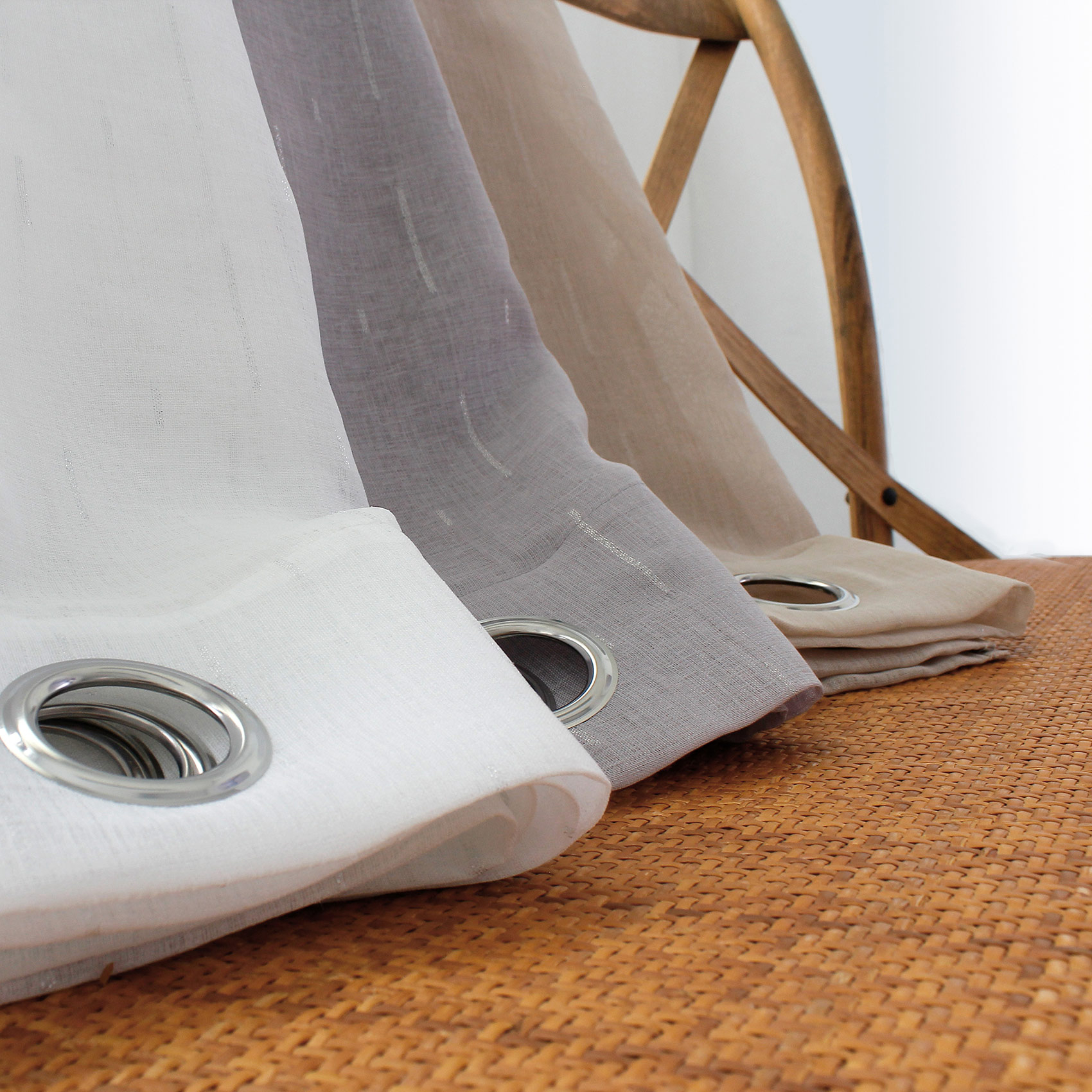 Voilage aux fils tissés argentés — vue 5