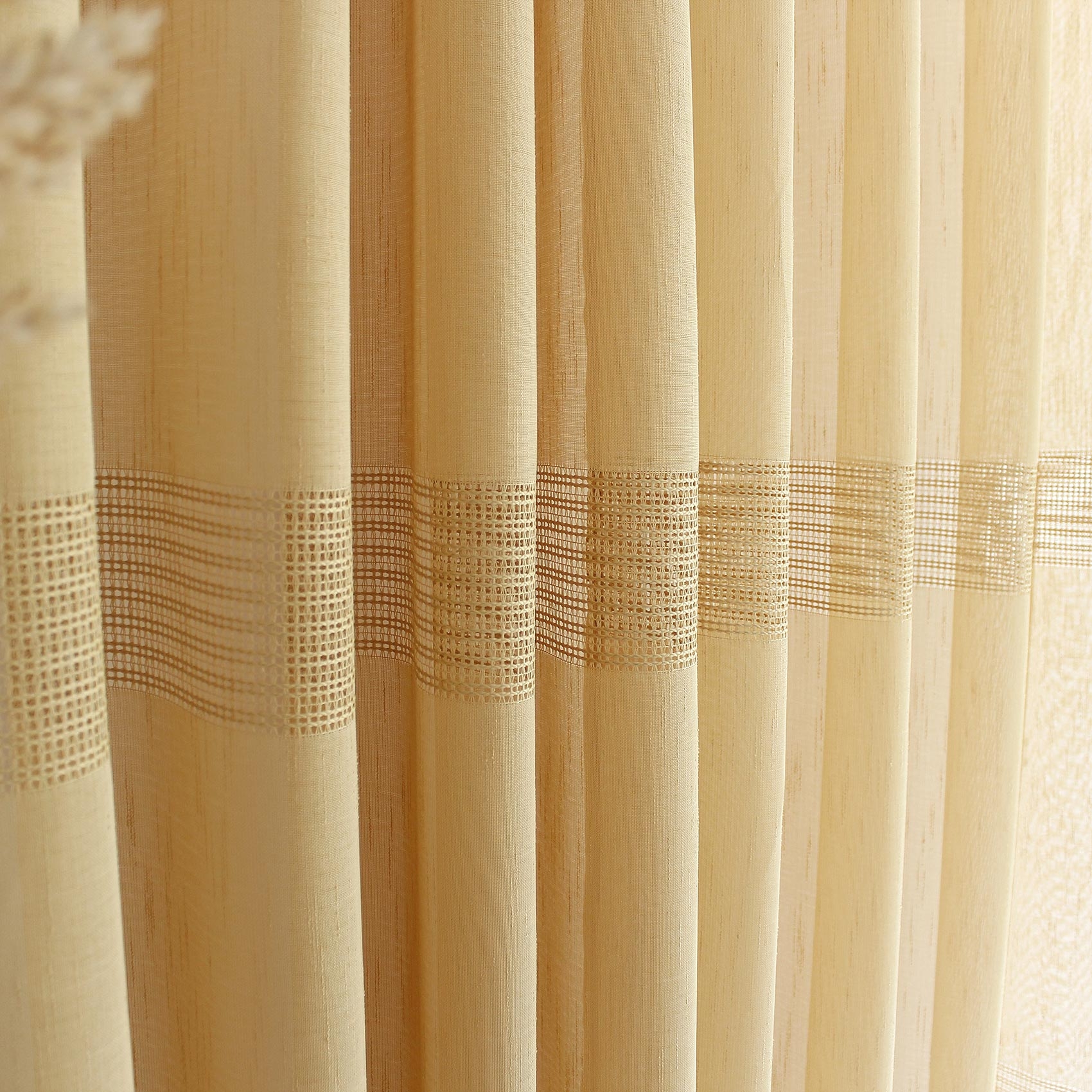 Voilage bohème à bandes ajourées — vue 5