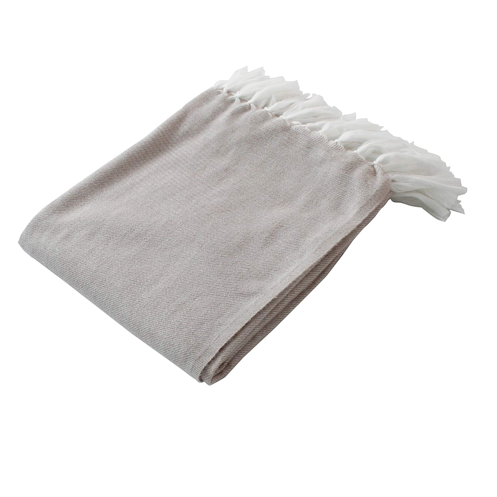 Plaid jacquard à longues franges — vue 4