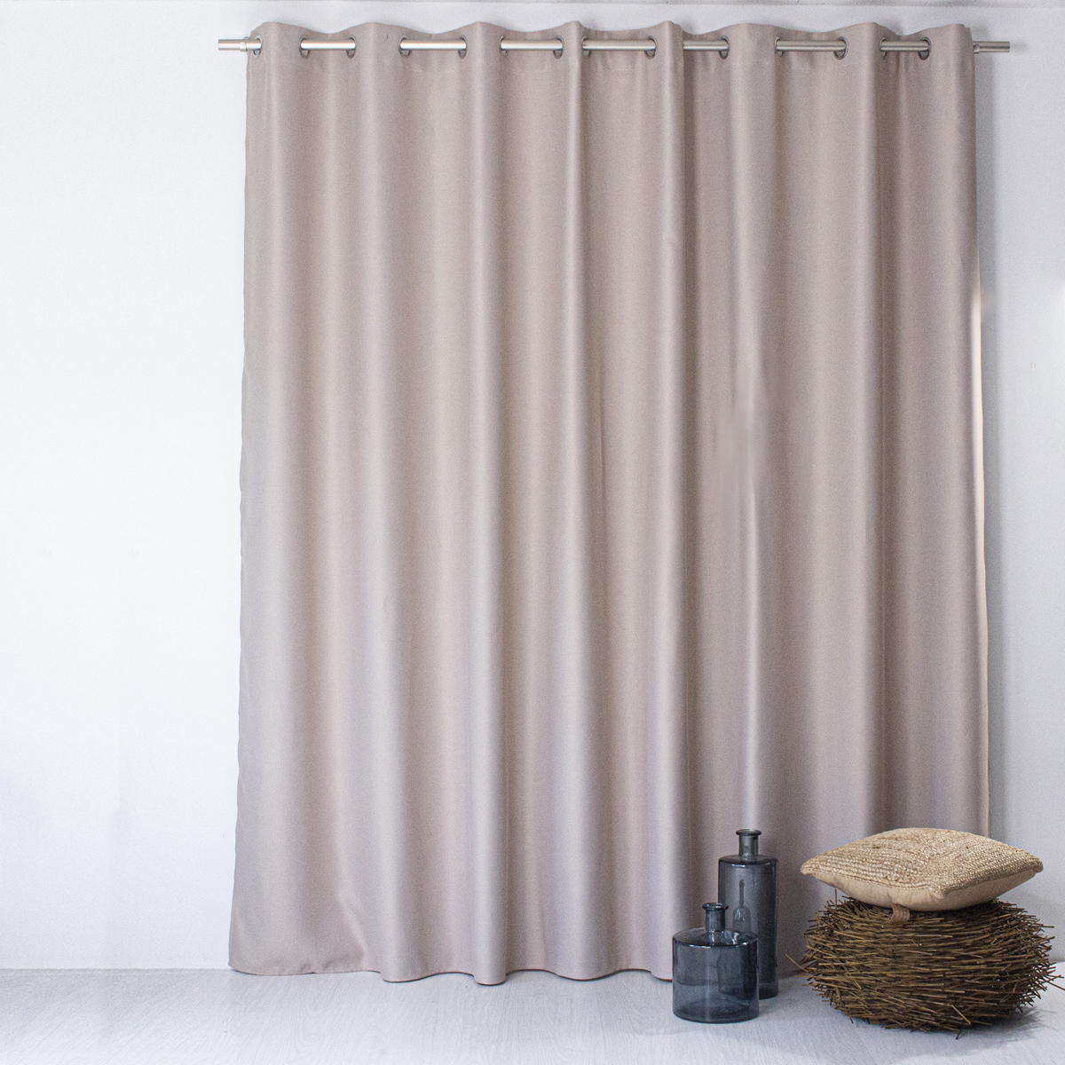 Rideau occultant fil noir en grande largeur — vue 4