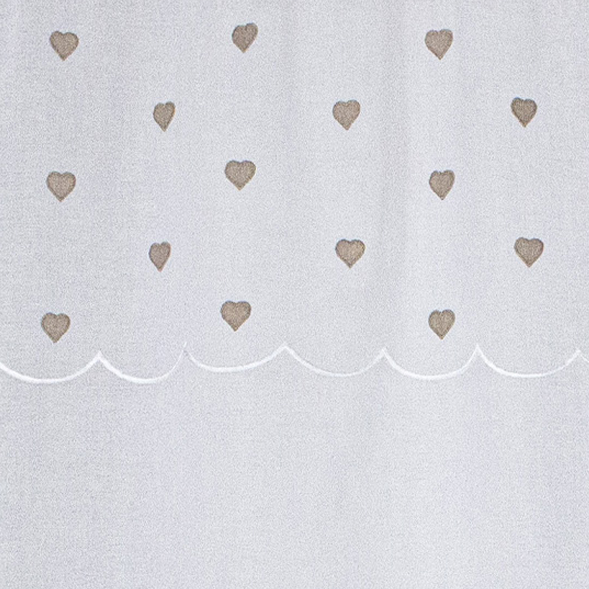 Paire de petits voilages droits sablés avec top à coeurs — vue 4