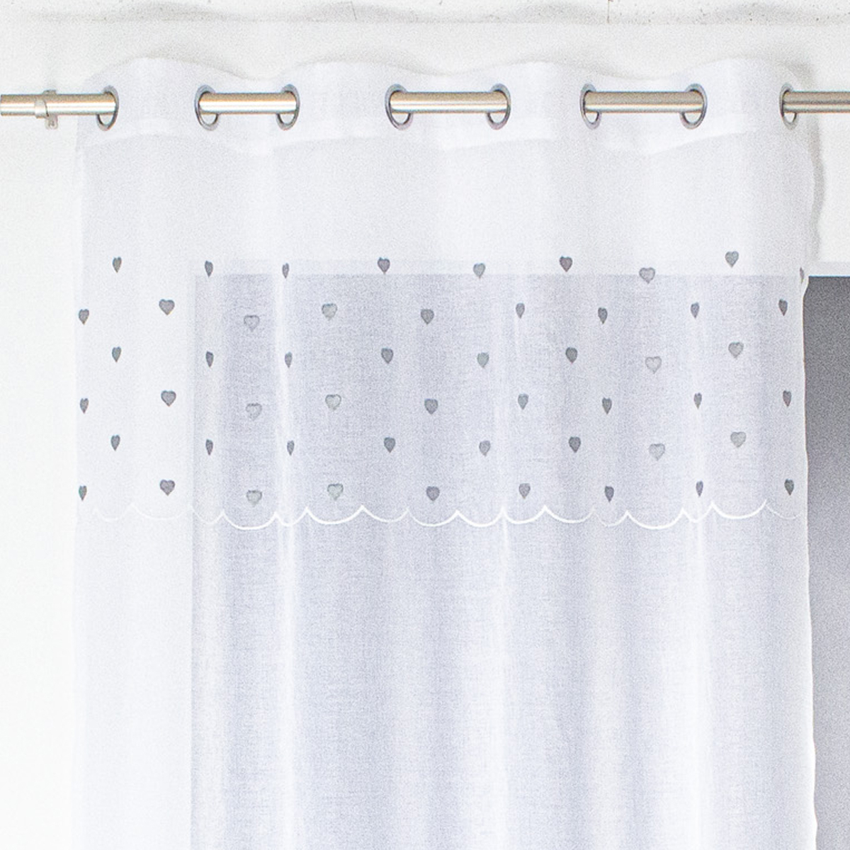 Voilage sablé avec top cœurs — vue 5