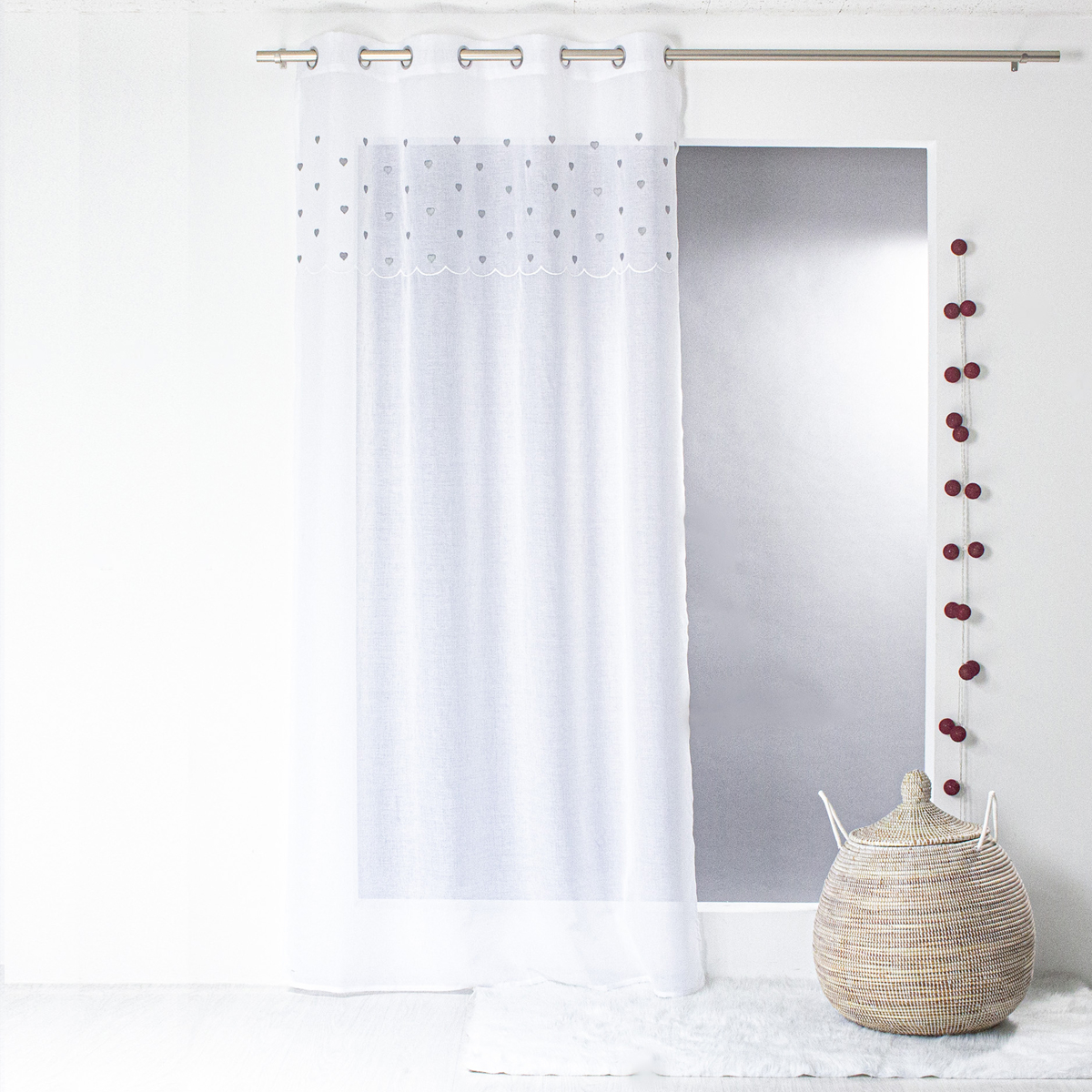 Voilage sablé avec top cœurs — vue 4