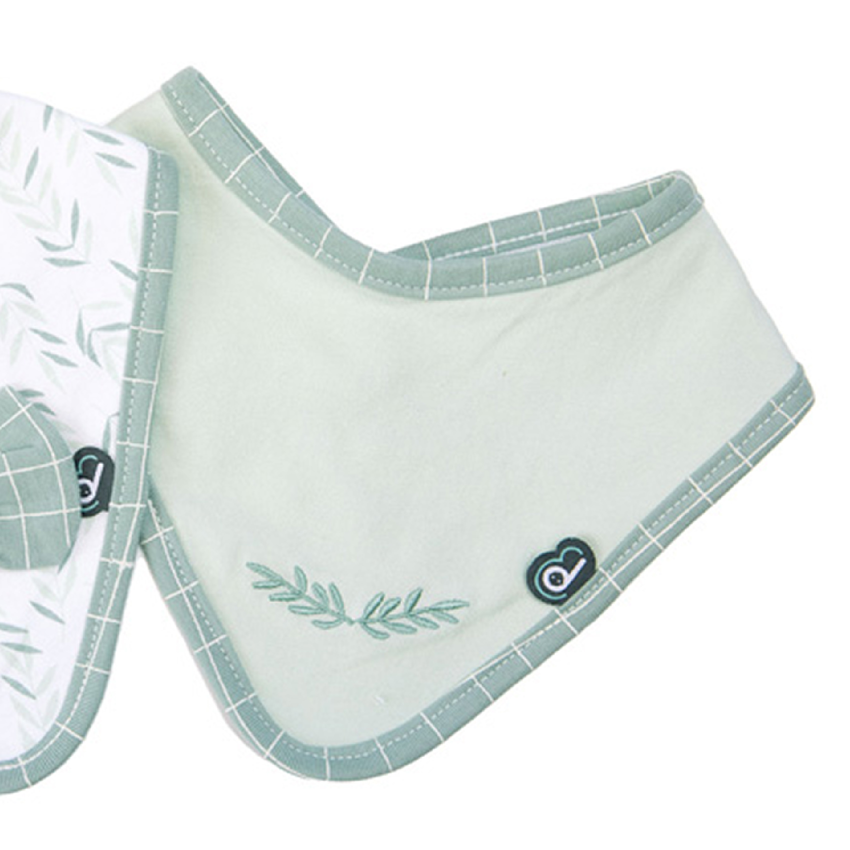 Lot de 2 bavoirs bandana esprit nature — vue 4