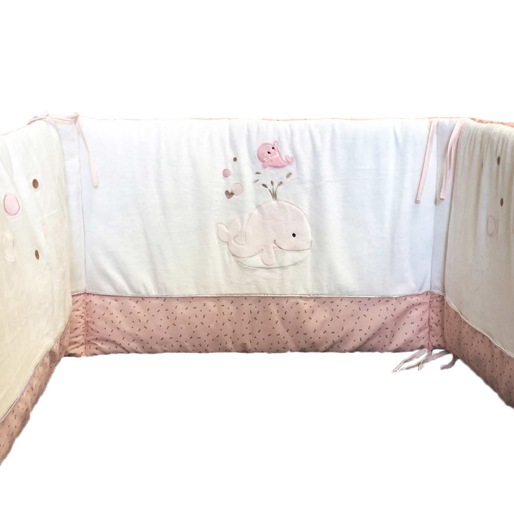 Tour de lit brodé baleines — vue 3