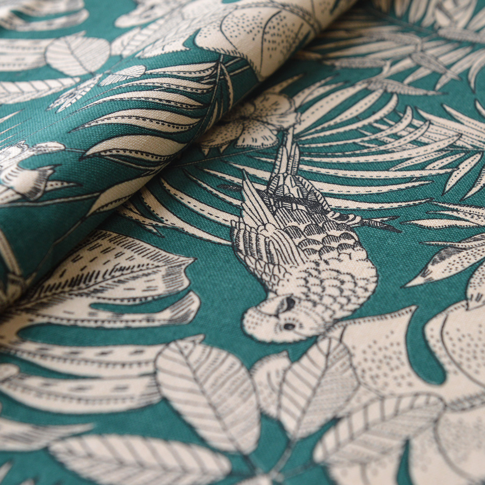 Toile coton imprimée exotique — vue 3