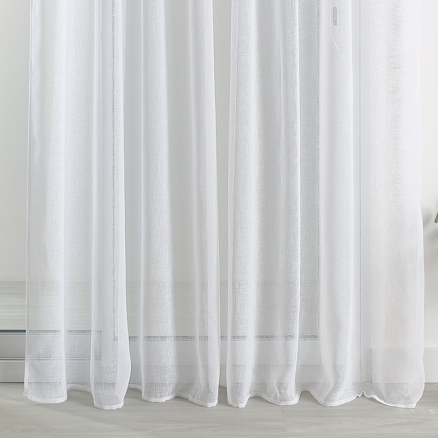 Voilage effet lin à galon fronceur — vue 4