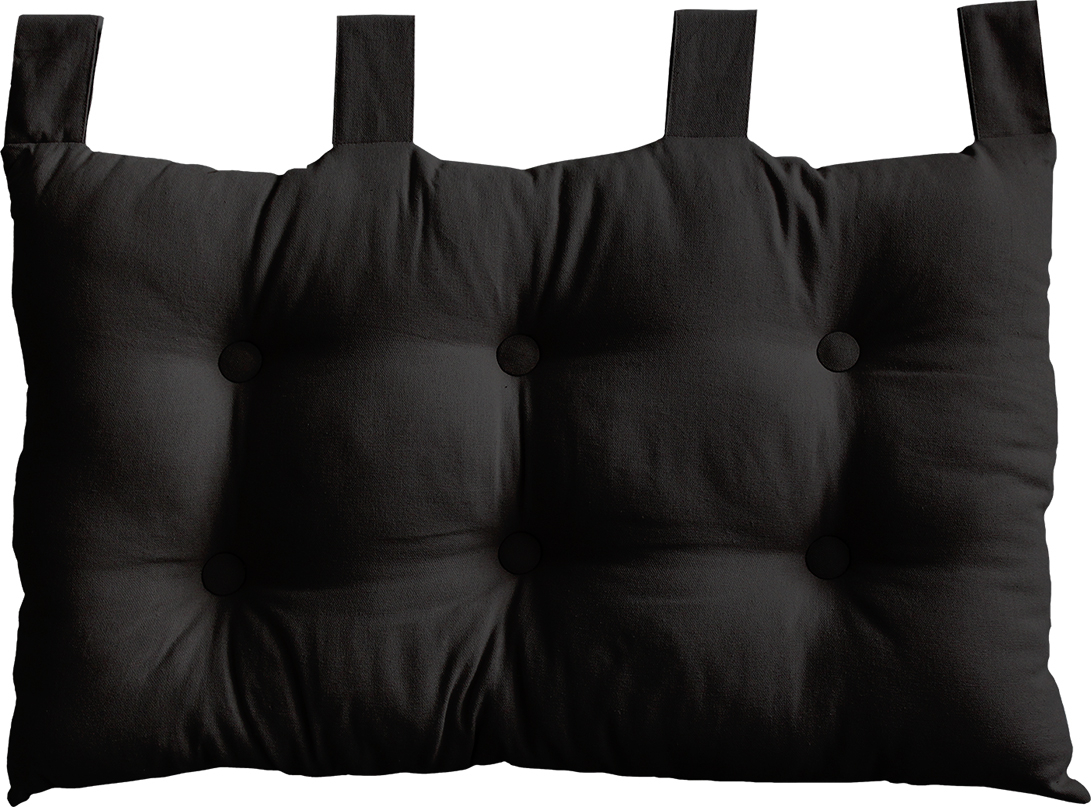 Coussin tête de lit en coton et pattes boutonnées — vue 6