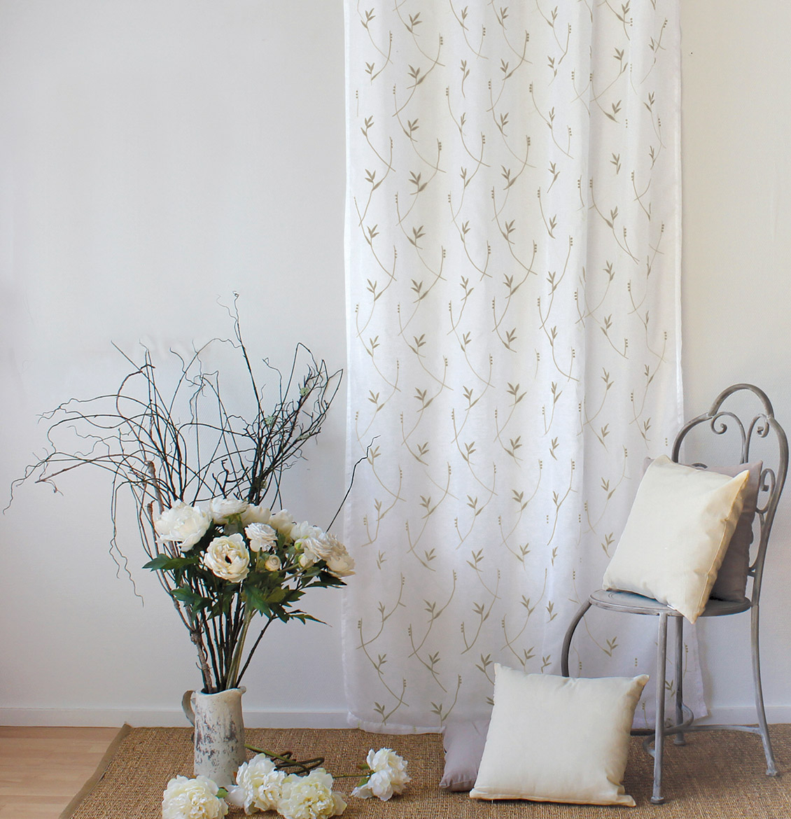 Voilage à Imprimés Champêtres 8 œillets — vue 4