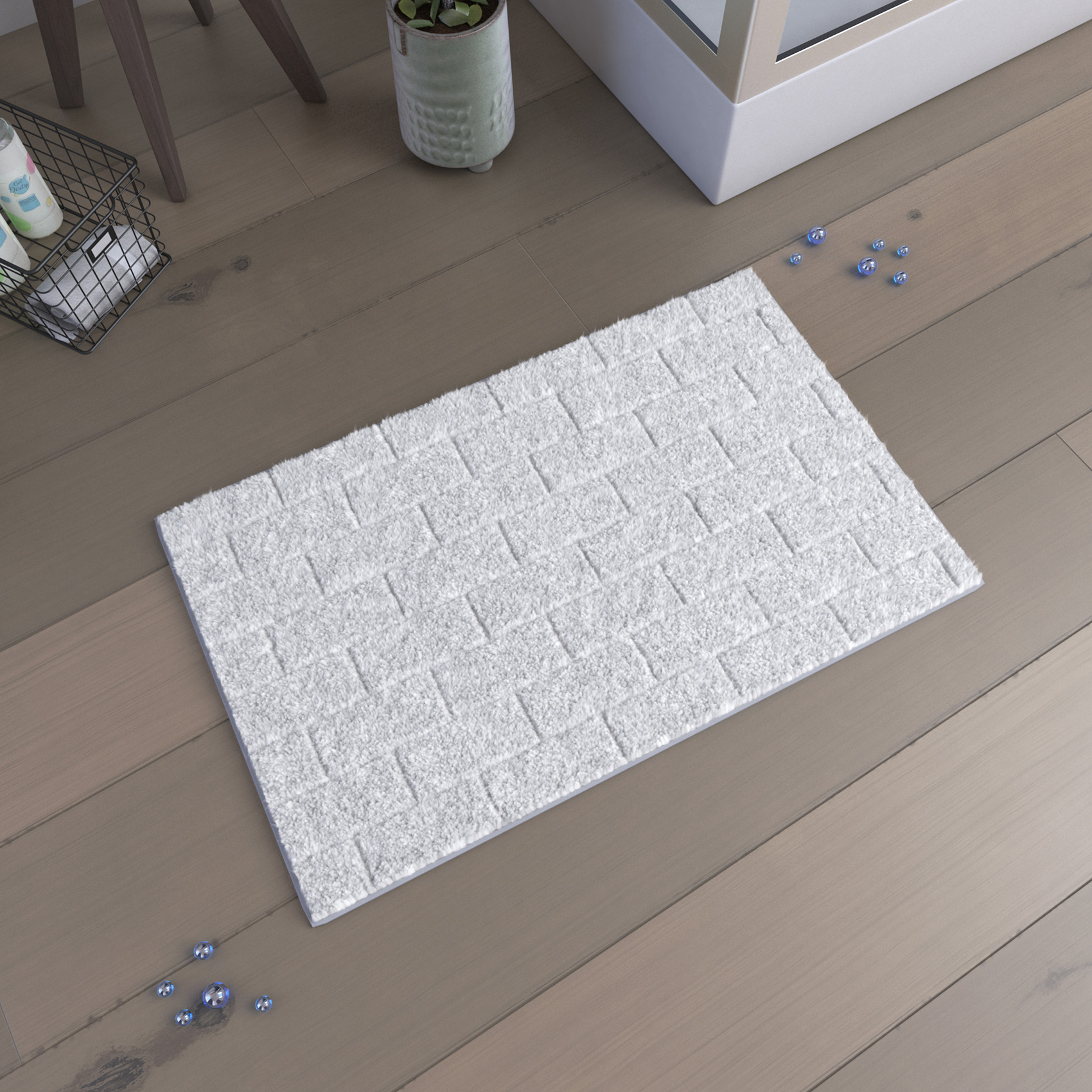 Tapis de douche esprit métro