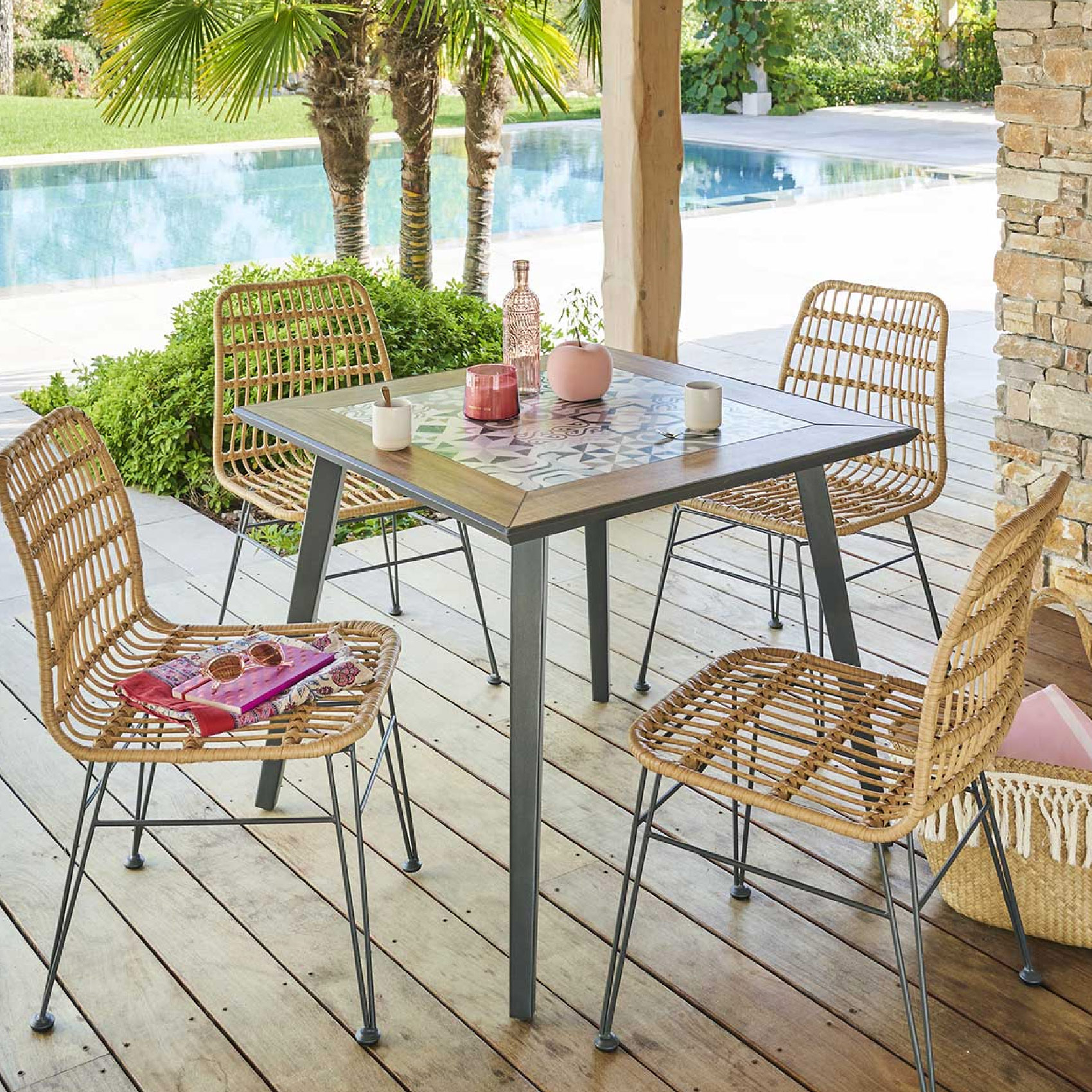 Set de 2 chaises Hespéride Lambada style exotique — vue 5