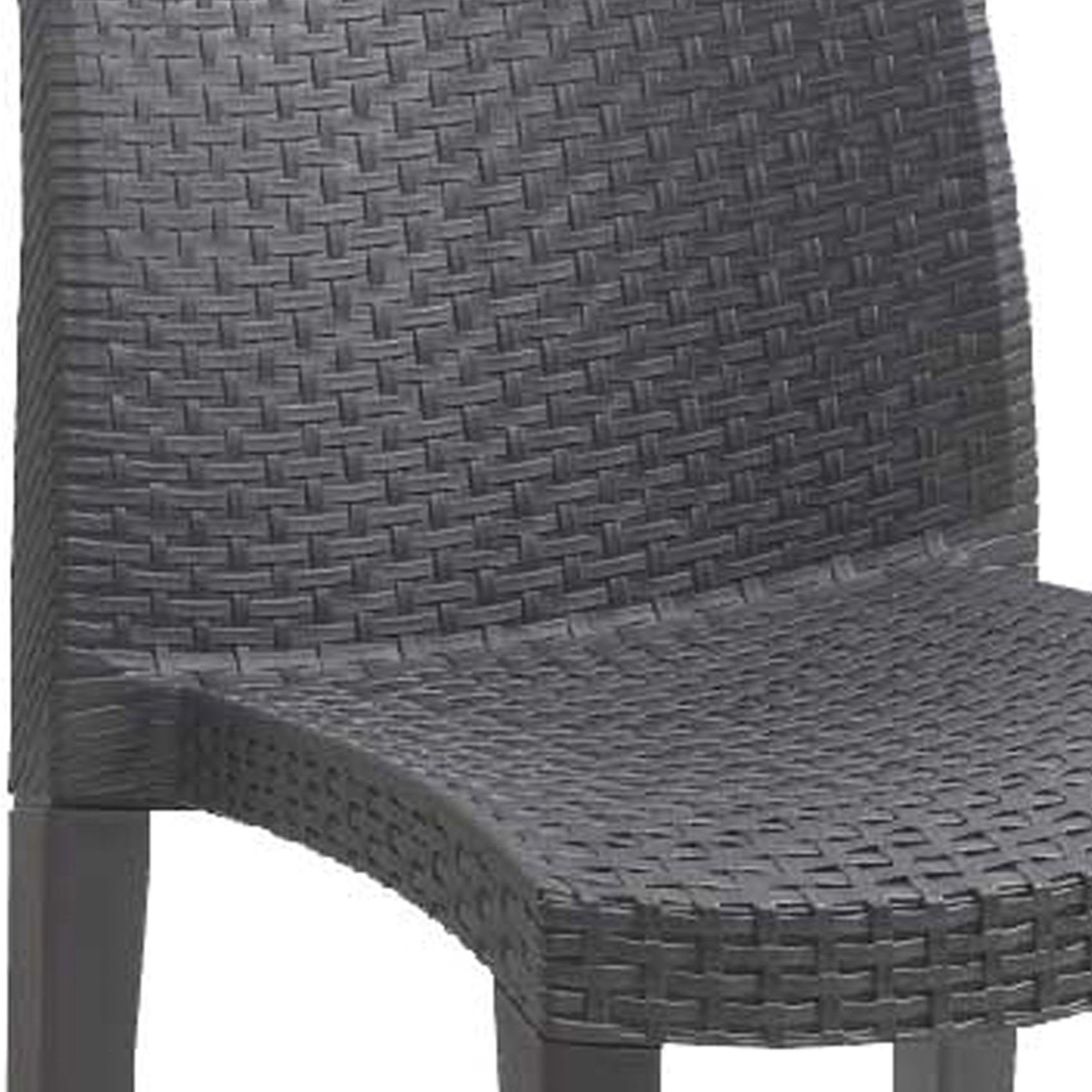 Lot de 4 fauteuils extérieurs Lady effet rotin — vue 3